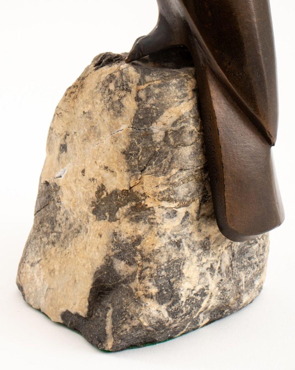 20th Century Charles Reussner Animalier Falcon Bronze Sculpture