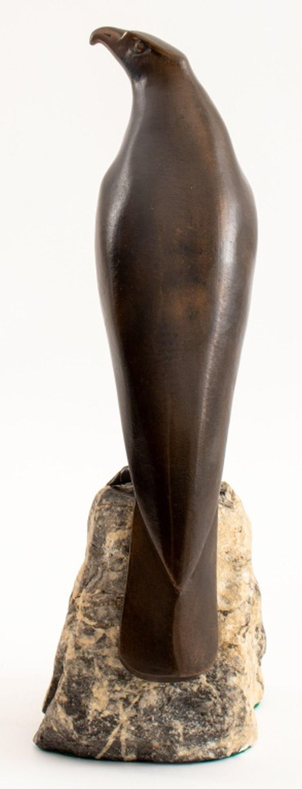 Charles Reussner Animalier Falcon Bronze Sculpture 1