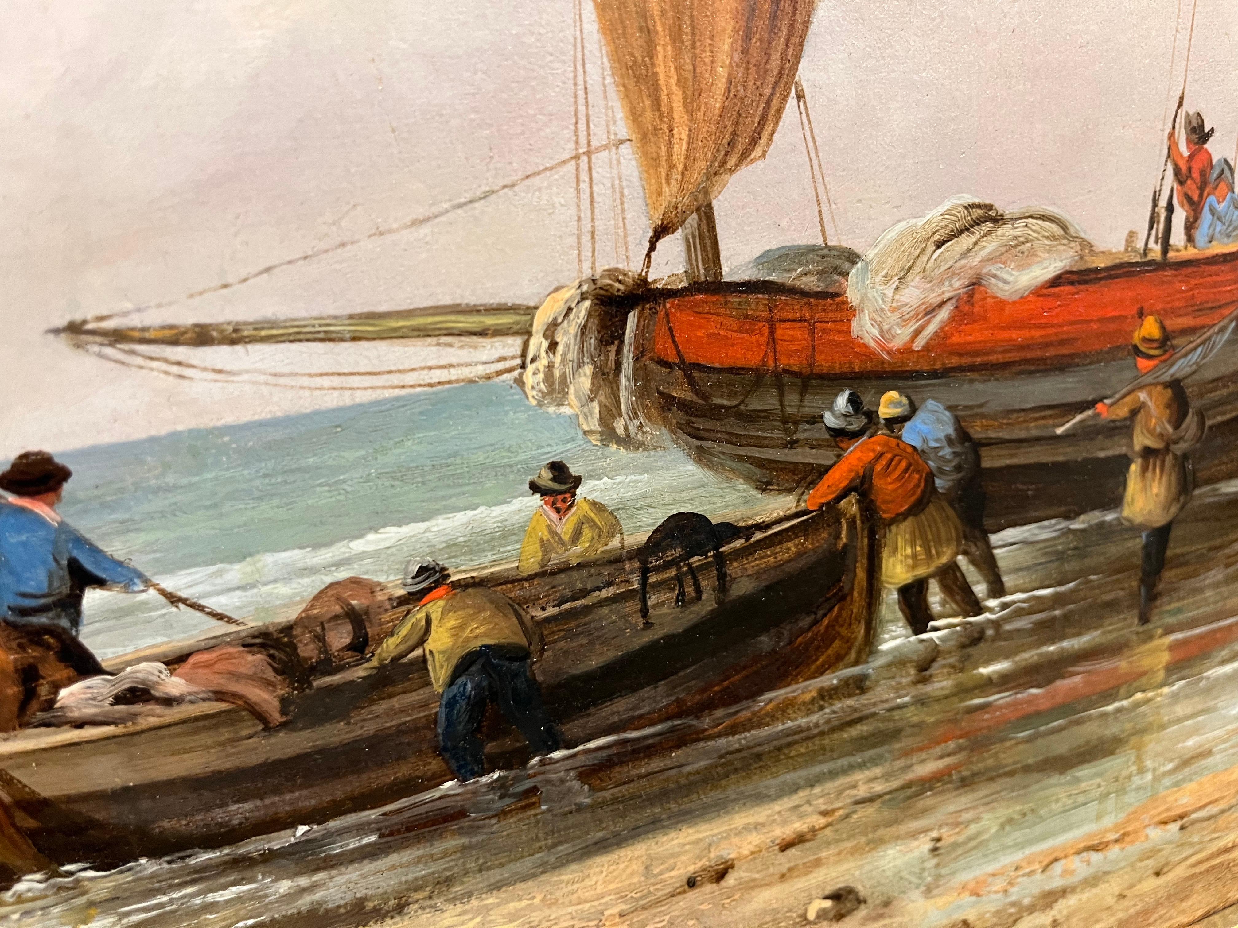 OLD MASTER OIL PAINTING GRANDE Alta calidad Siglo XIX Coger Marco dorado en venta 7