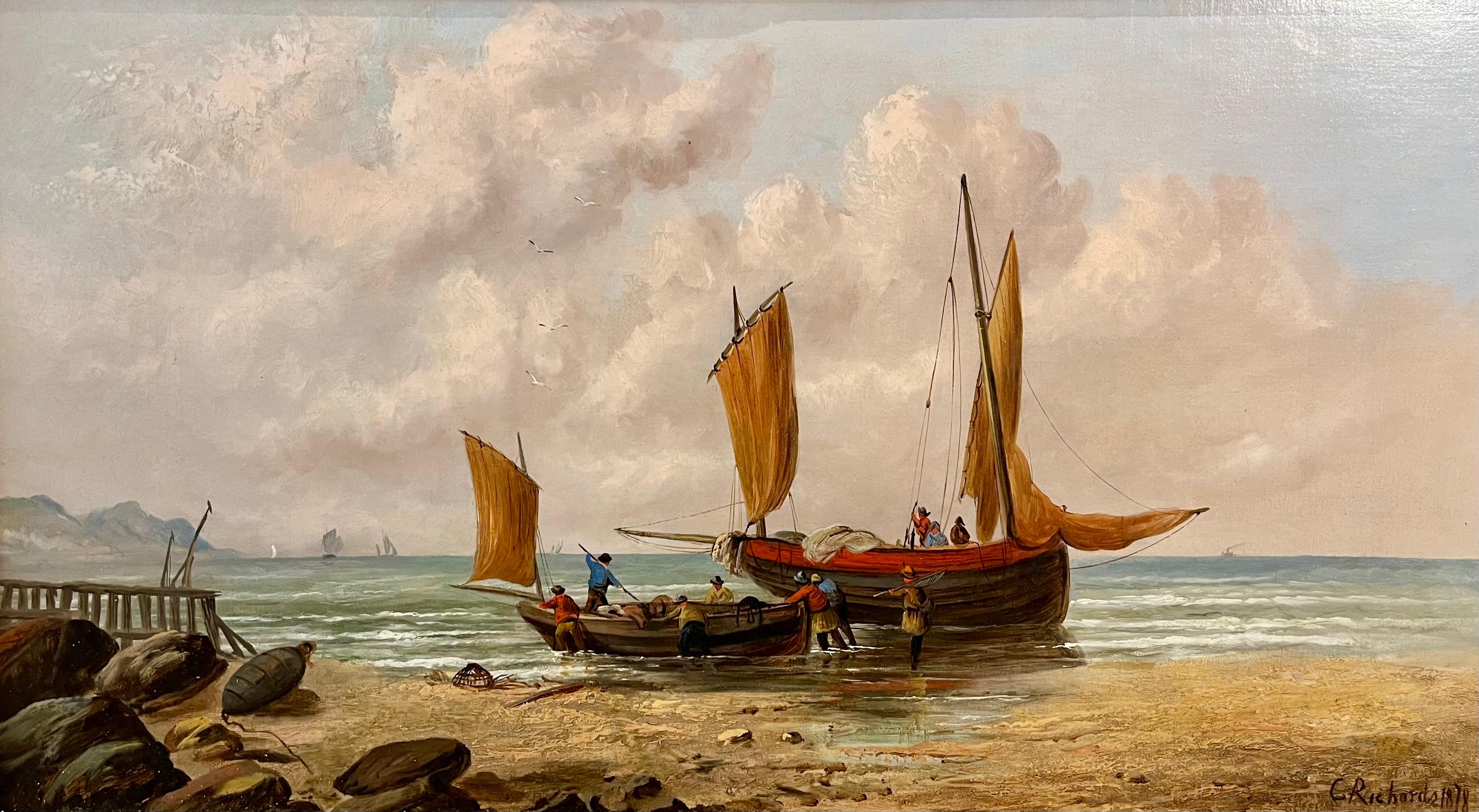 OLD MASTER OIL PAINTING GRANDE Alta calidad Siglo XIX Coger Marco dorado en venta 13