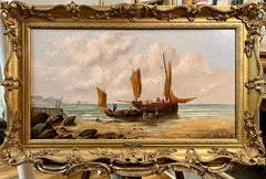 OLD MASTER LARGE OIL PAINTING High Quality 19th CENTURY Catch Gold vergoldeter Rahmen