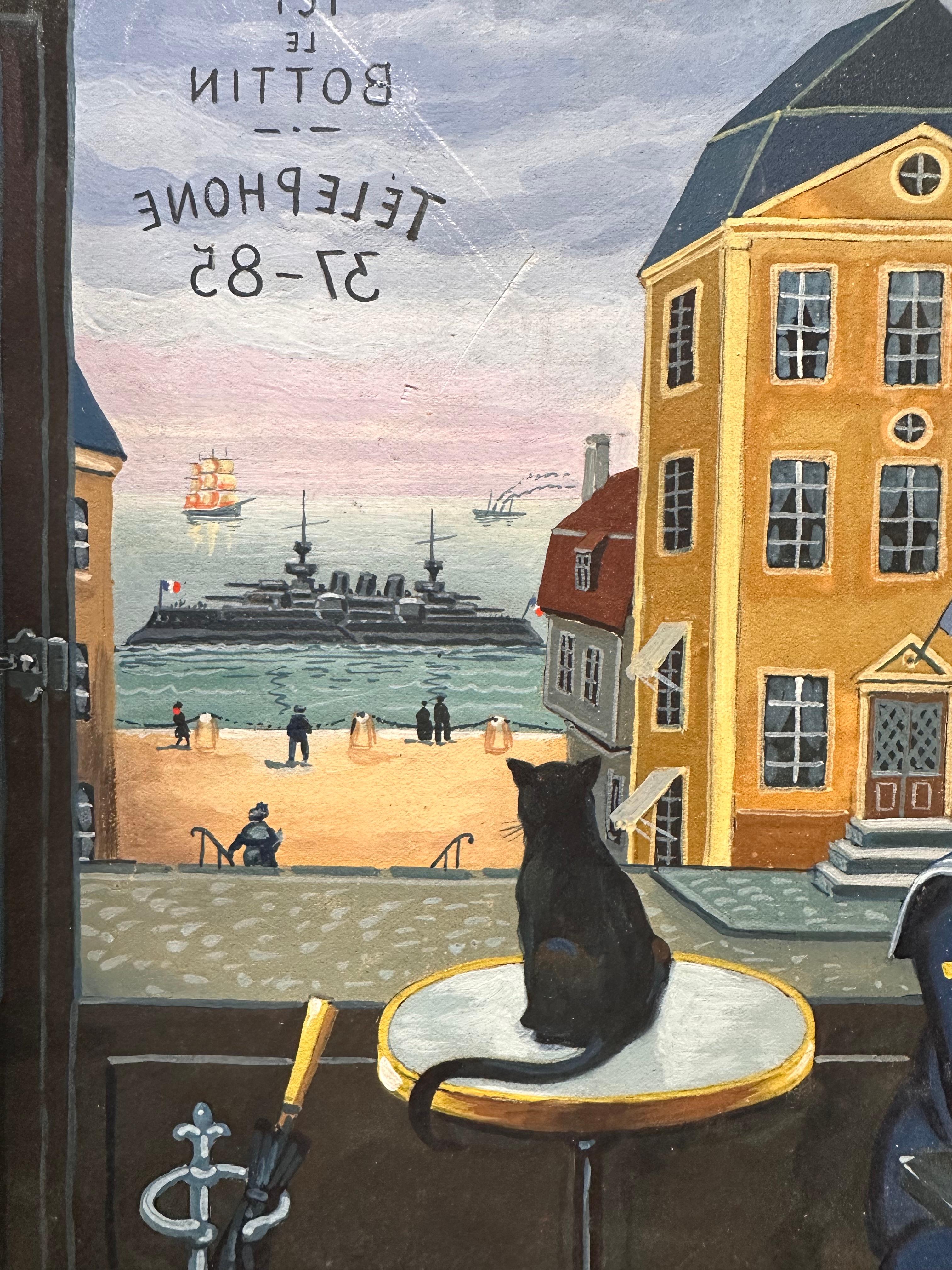 Matrosen im Cafe du Globe  (Realismus), Painting, von Charles Rocher