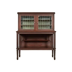 Credenza in mogano intagliato in stile Arts & Crafts d'epoca di Charles Rohlfs, 1900 circa