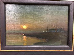 Antique Charles Rollo Peters Monterey Sunset or Moonrise