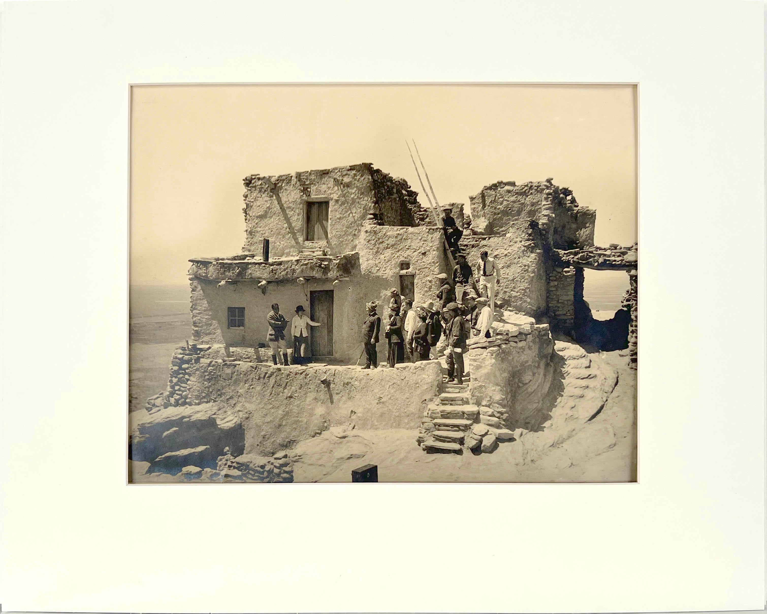 Charles Rosher Black and White Photograph - Mary Pickford Douglas Fairbanks at Walpi First Mesa Hopi Village 1920 Photograph
