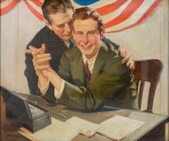 "Successful Campaign" Mid Century Short Story Illustration Original