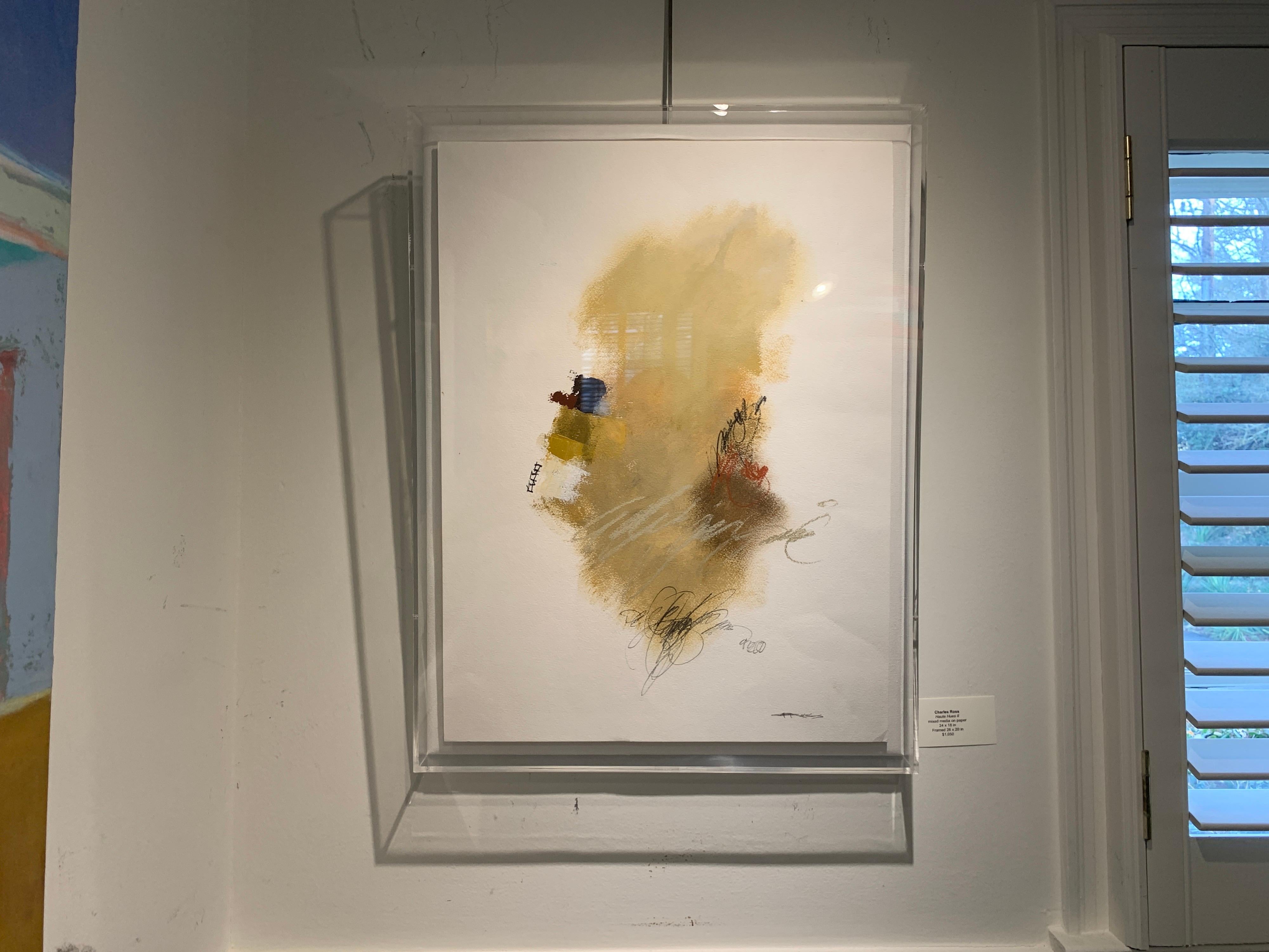 Haute Hues II Swing by Charles Ross, Framed Abstract Painting on Paper 2