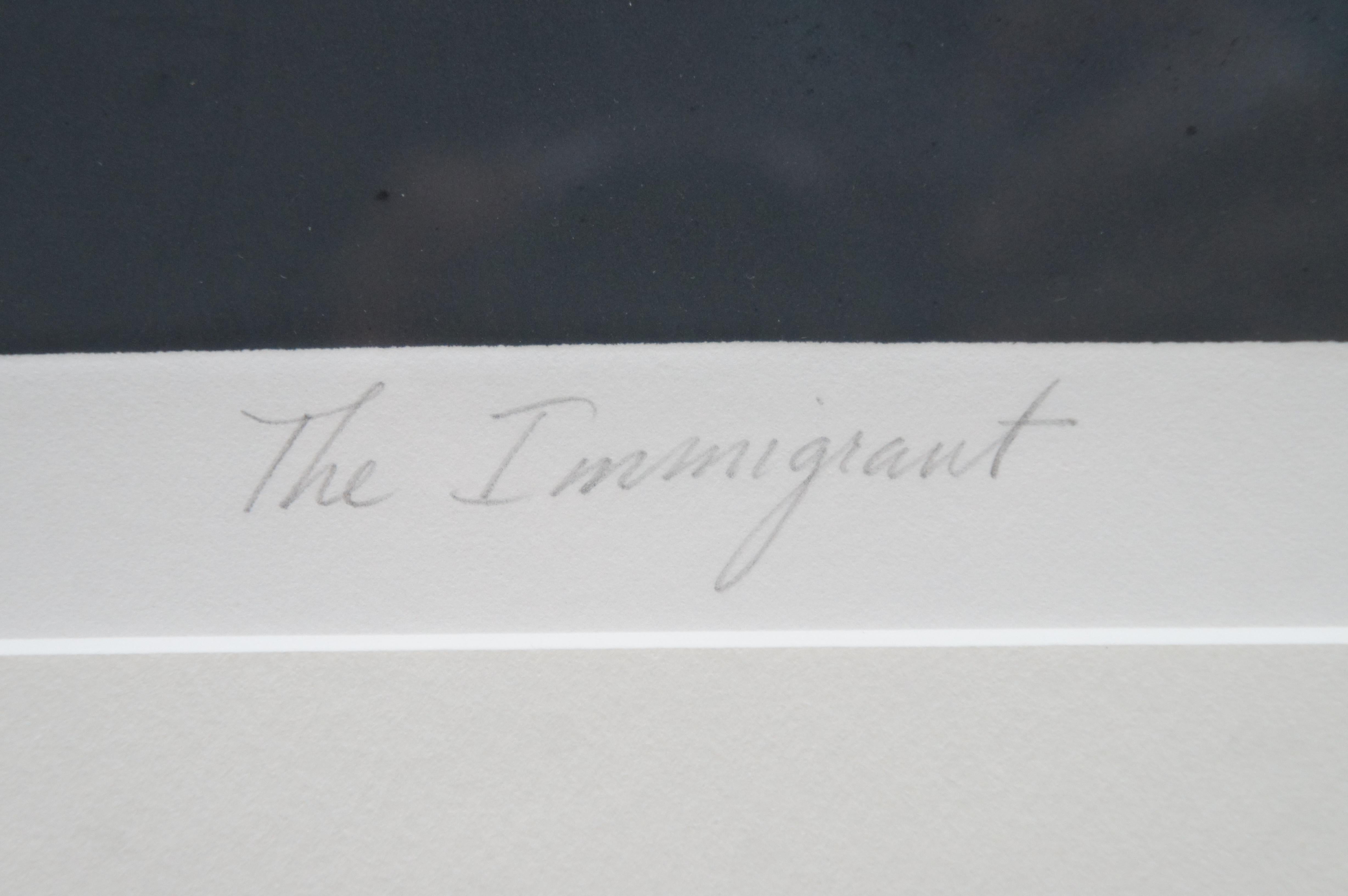 Charles Roth 1974 The Immigrant Old Man Black & White Aquatint Etching 40