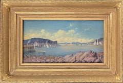 Charles Rousse Coastal Maine Watercolor Painting, Frenchman Bay, Bar Harbor
