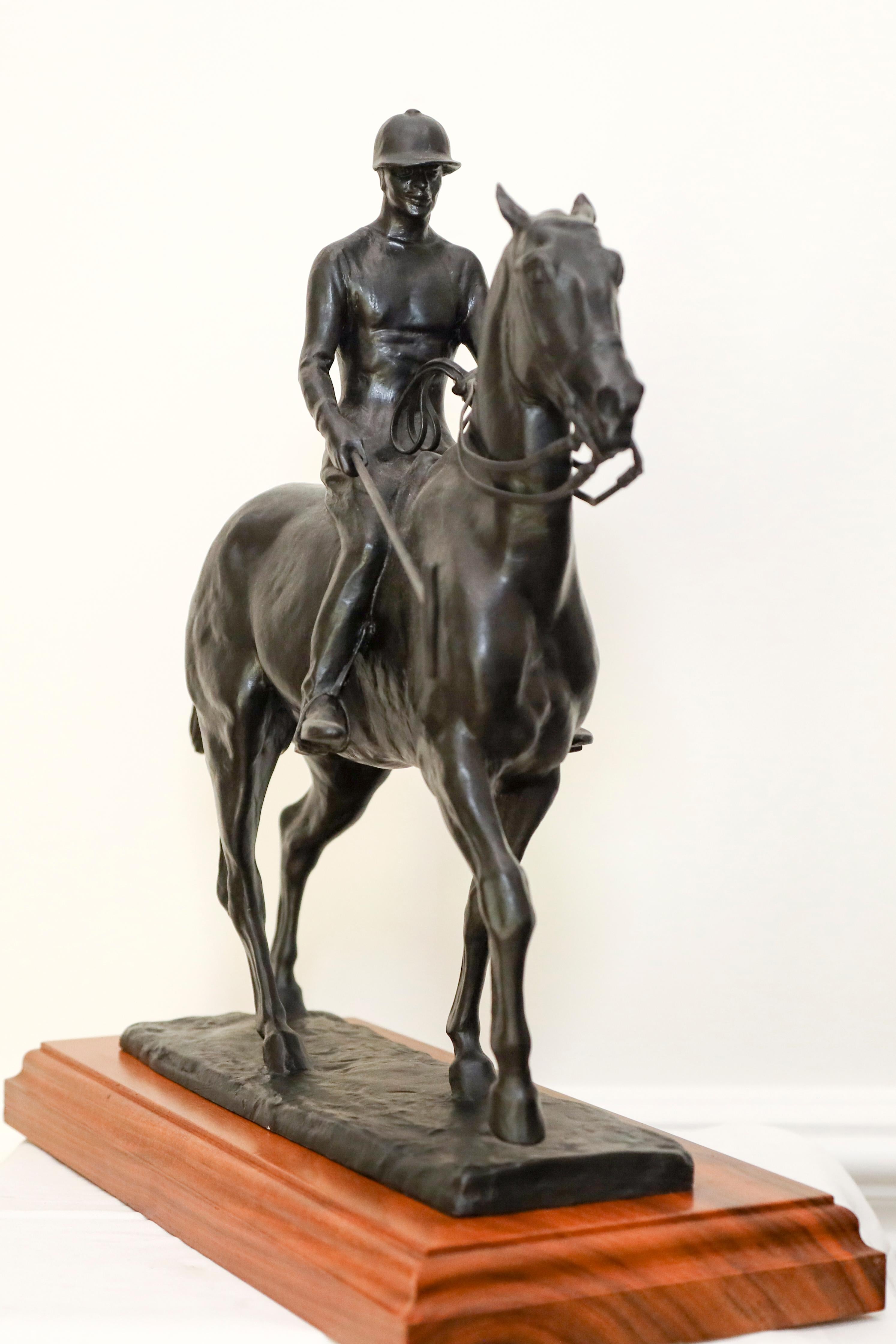 Bronze Polo Player John Fell by Charles Rumsey For Sale 1