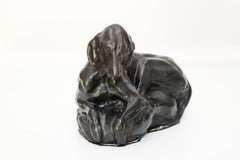 Fox Hound After the Hunt, Bronze Sculpture by Charles Rumsey