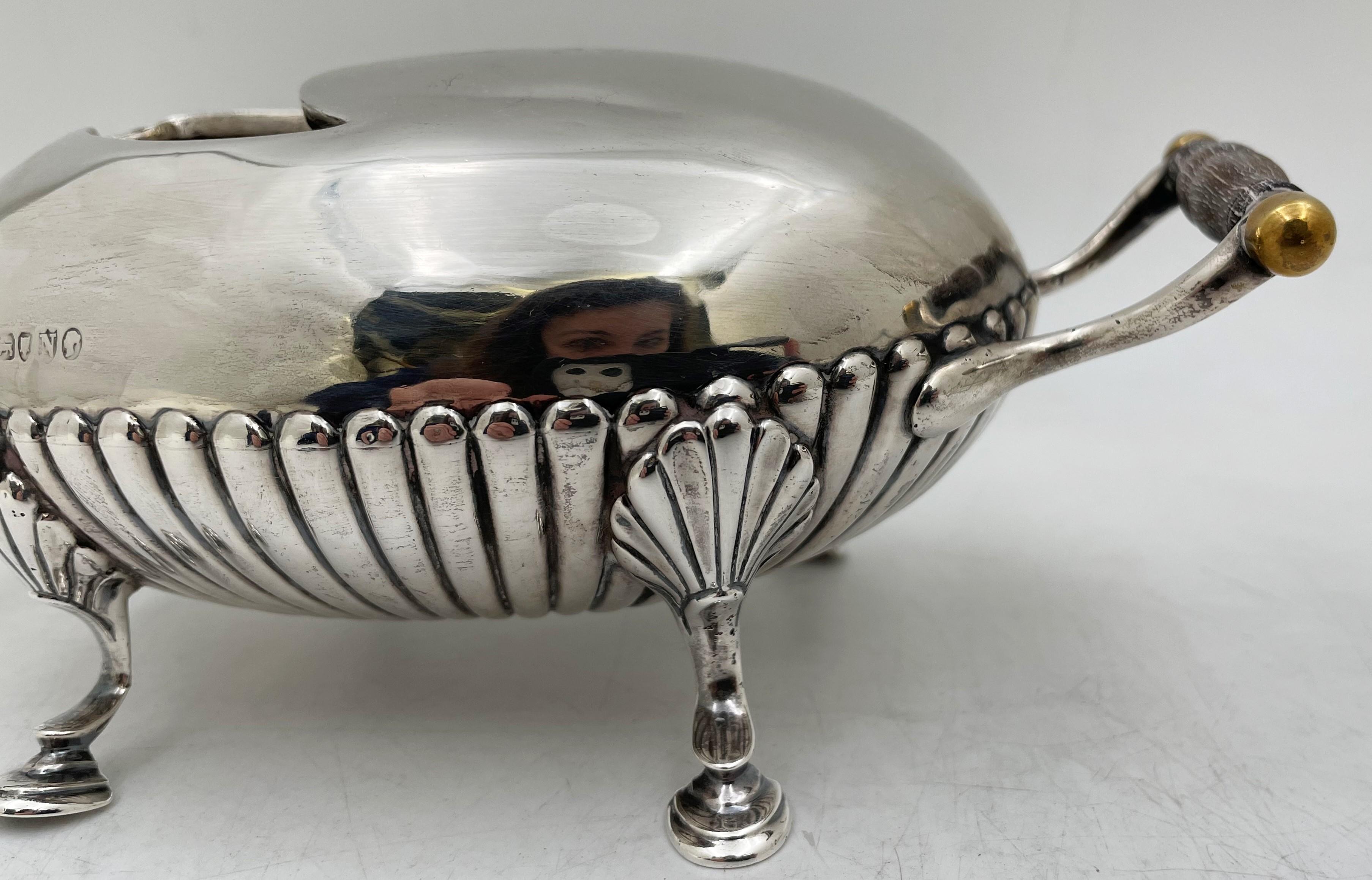 Charles S. Harris English Sterling Silver 1888 Rare Victorian Spoon Warmer In Good Condition For Sale In New York, NY