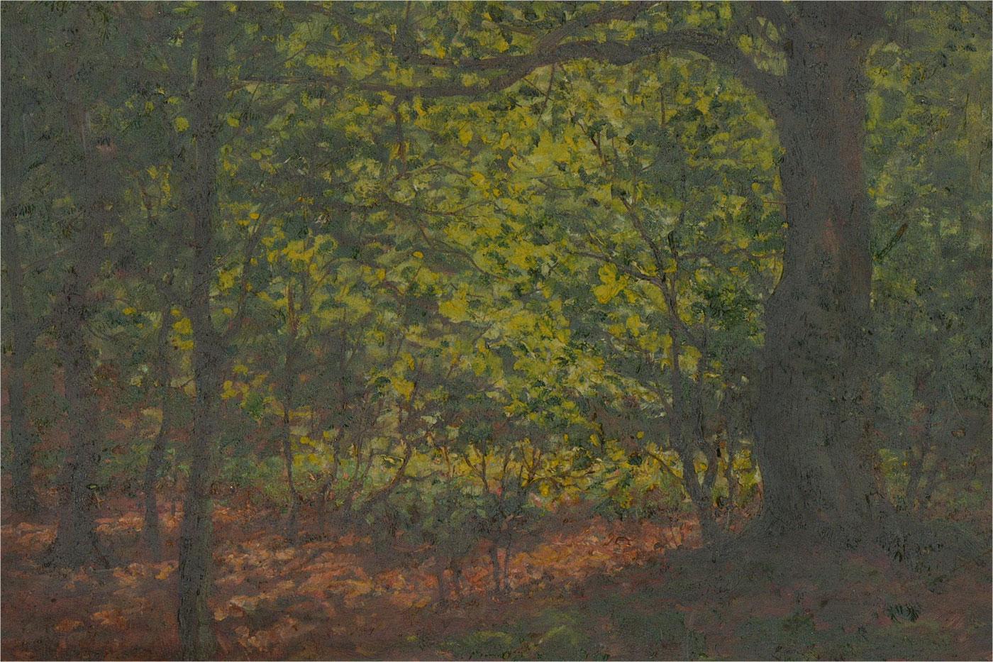 Charles S. Meacham (1860-1940) - Early 20th Century Oil, Spring Leaves 1