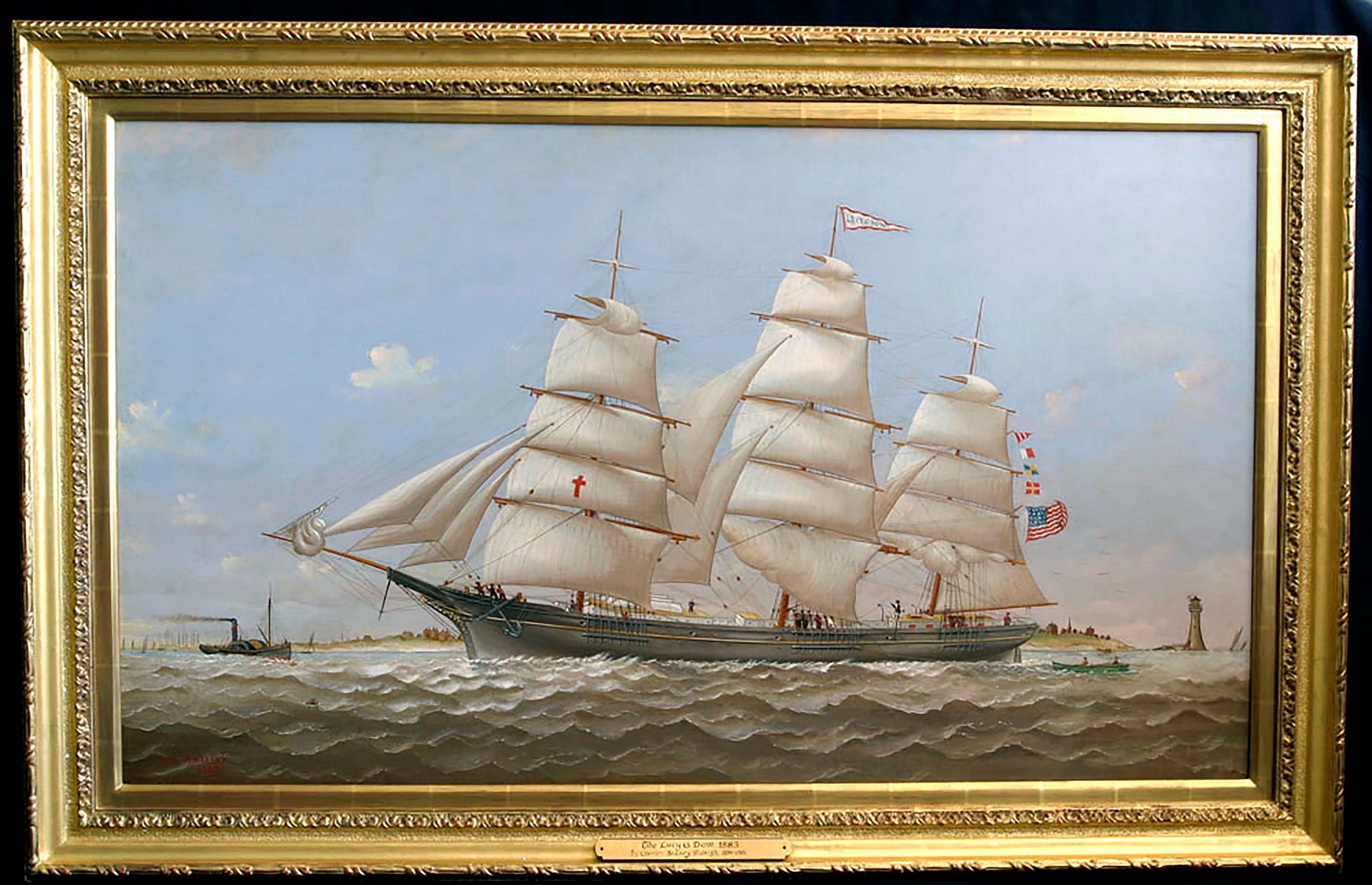Ship LUCY G. DOW - Painting by Charles S. Raleigh