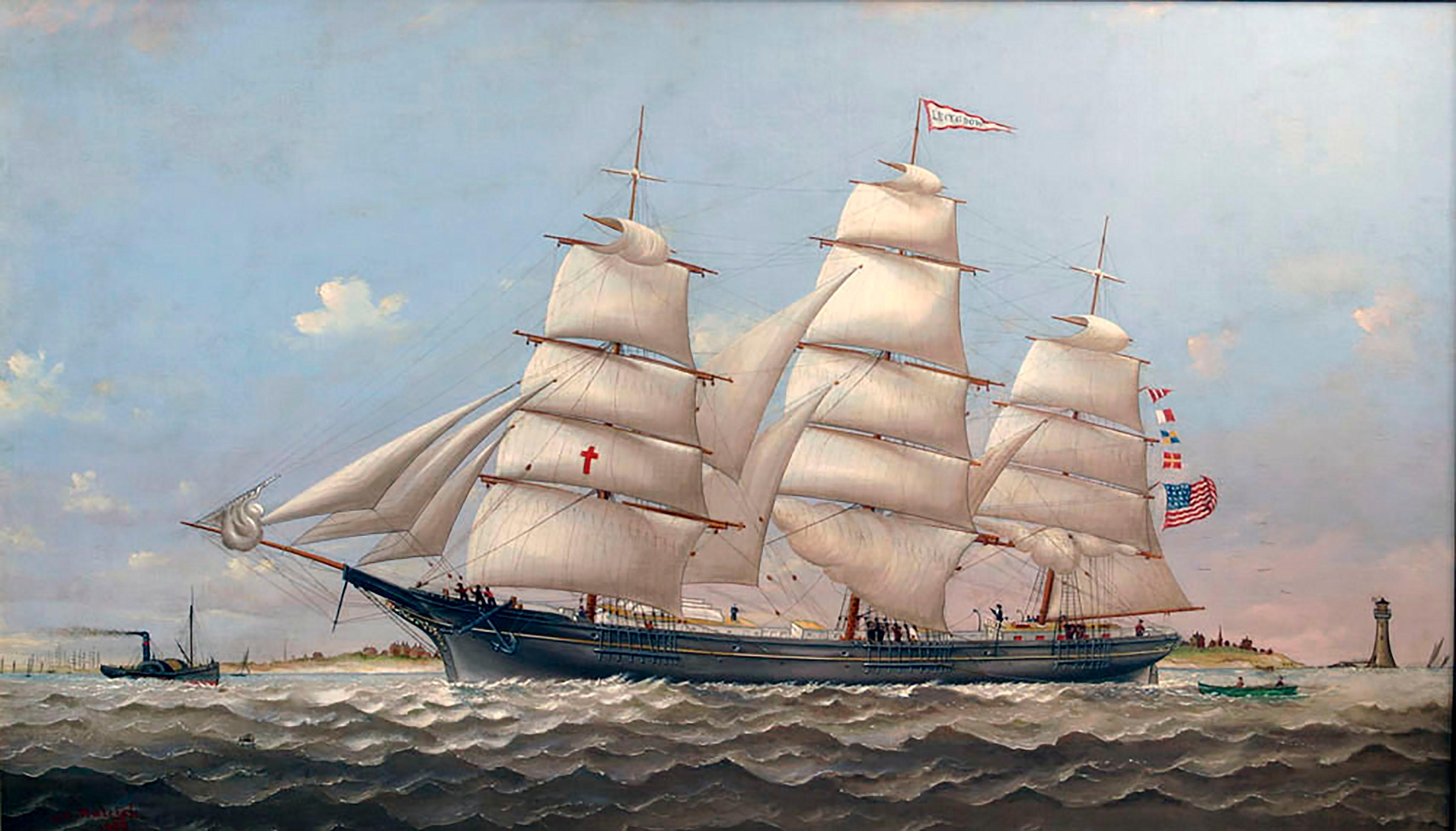 Barco LUCY G. DOW - Painting de Charles S. Raleigh