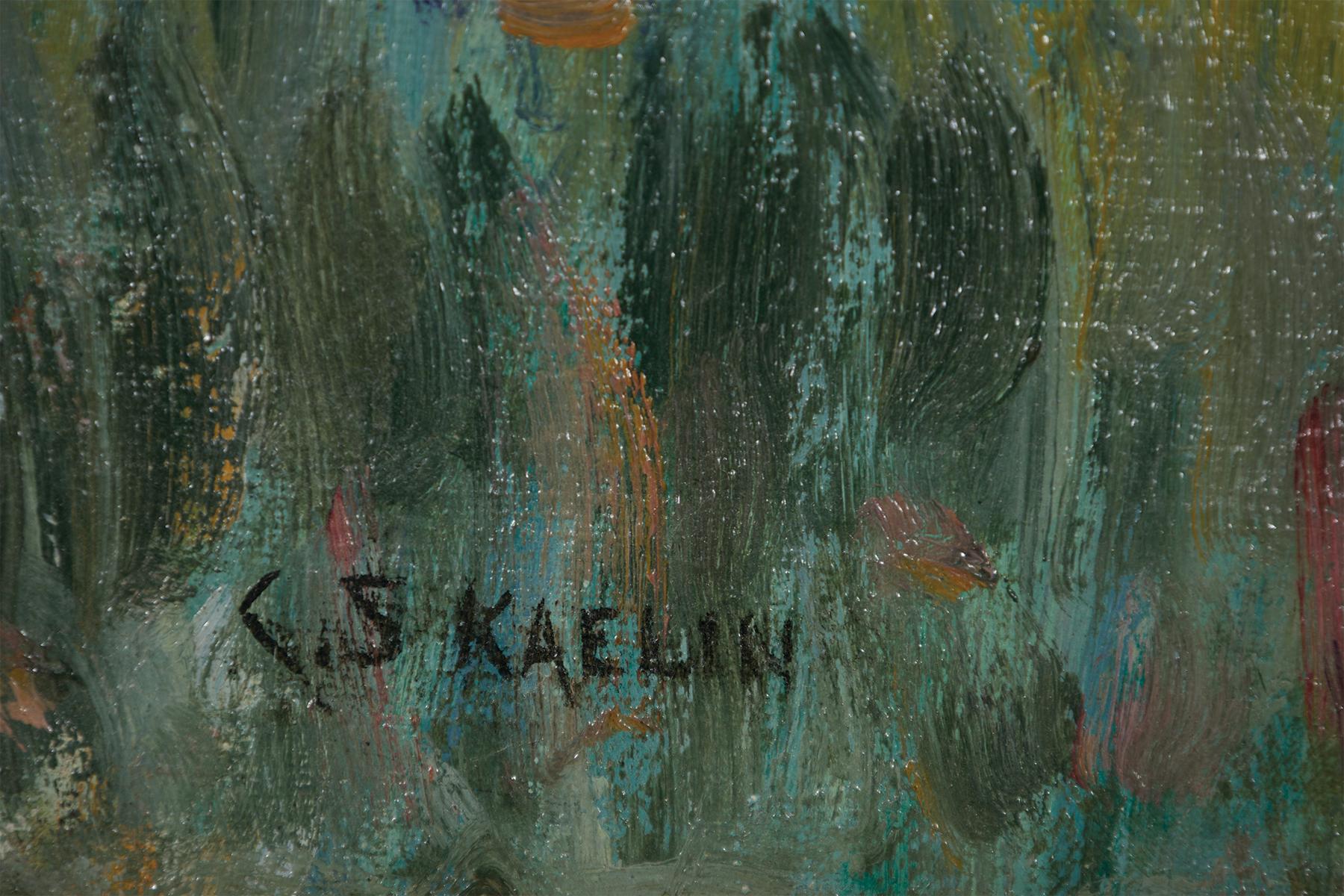 Flowering Tree Backyard Impressionist Landscape im Angebot 1