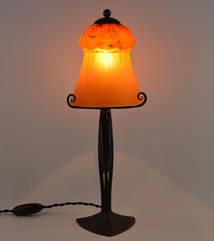 Charles Schneider and Henri Fournet French Art Deco Table Lamp, 1920