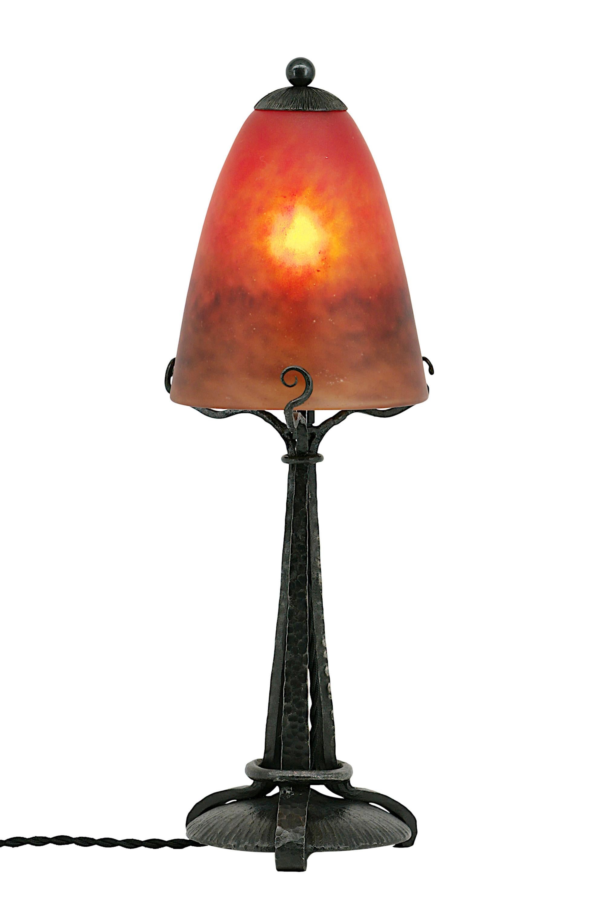 Lámpara Art Déco Charles Schneider, 1920 Vidrio en venta