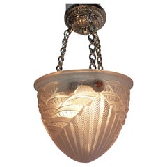 Charles Schneider Art Deco Pendent-Kronleuchter #2