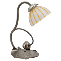 Charles Schneider Art Deco Table Lamp, Blown Glass Shade, France, 1919 Charles Schneider Art Deco Table Lamp, Blown Glass Shade, France, 1919