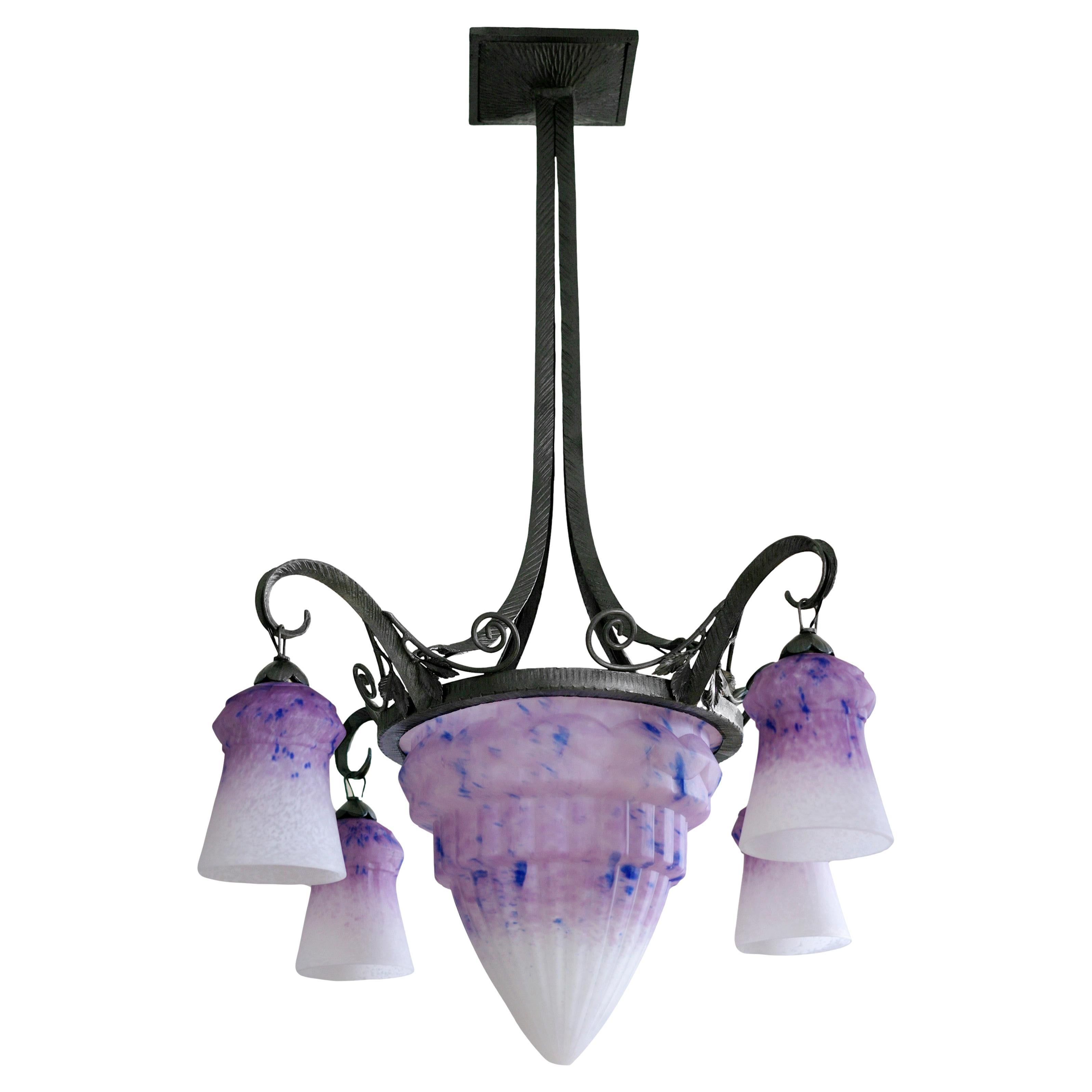 Charles Schneider Chandelier, 1920