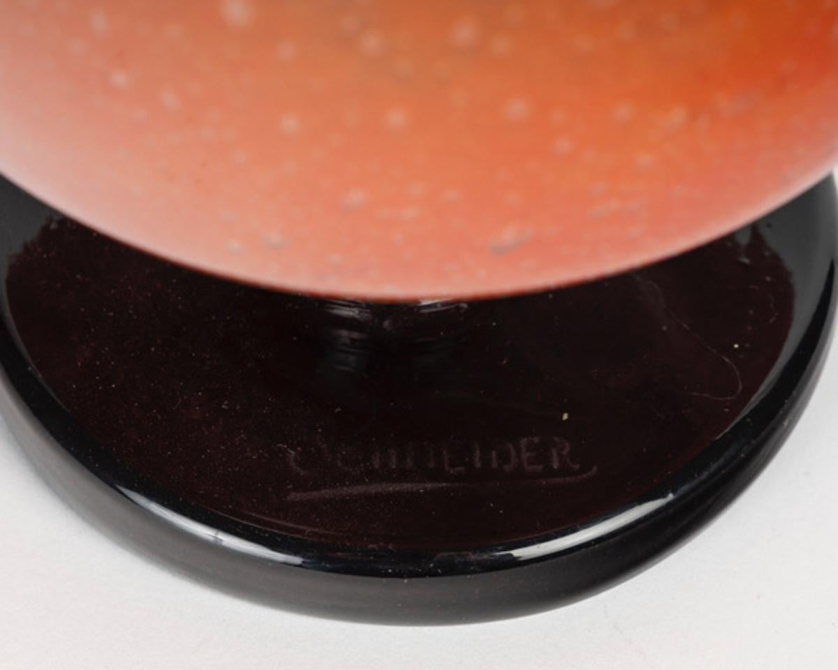 Vetro Charles Schneider (francese, 1881-1953), Vaso in vetro marmorizzato in vendita