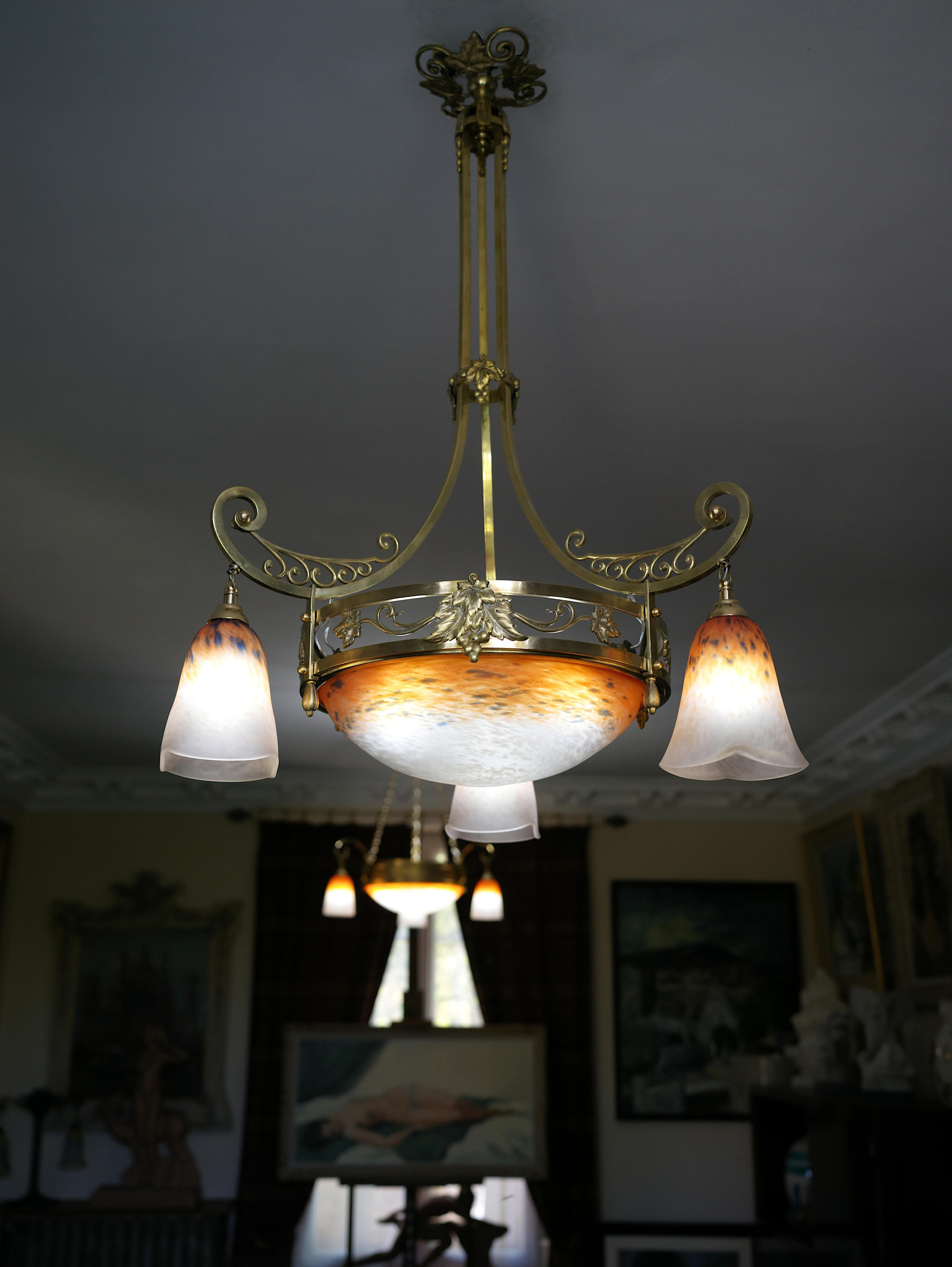 Charles Schneider, Lámpara francesa Art Déco, 1920 Francés en venta