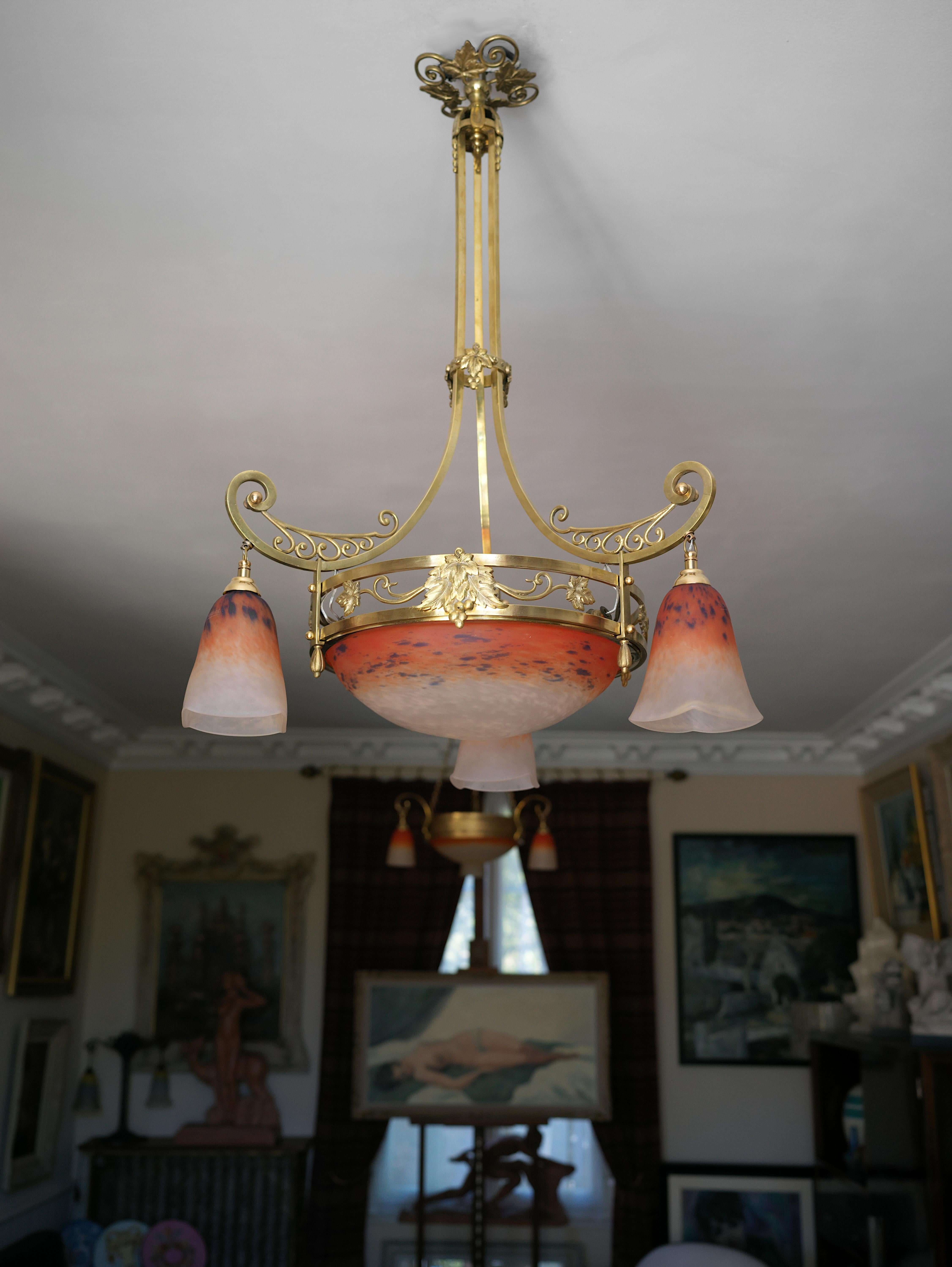 Charles Schneider, Lámpara francesa Art Déco, 1920 principios del siglo XX en venta