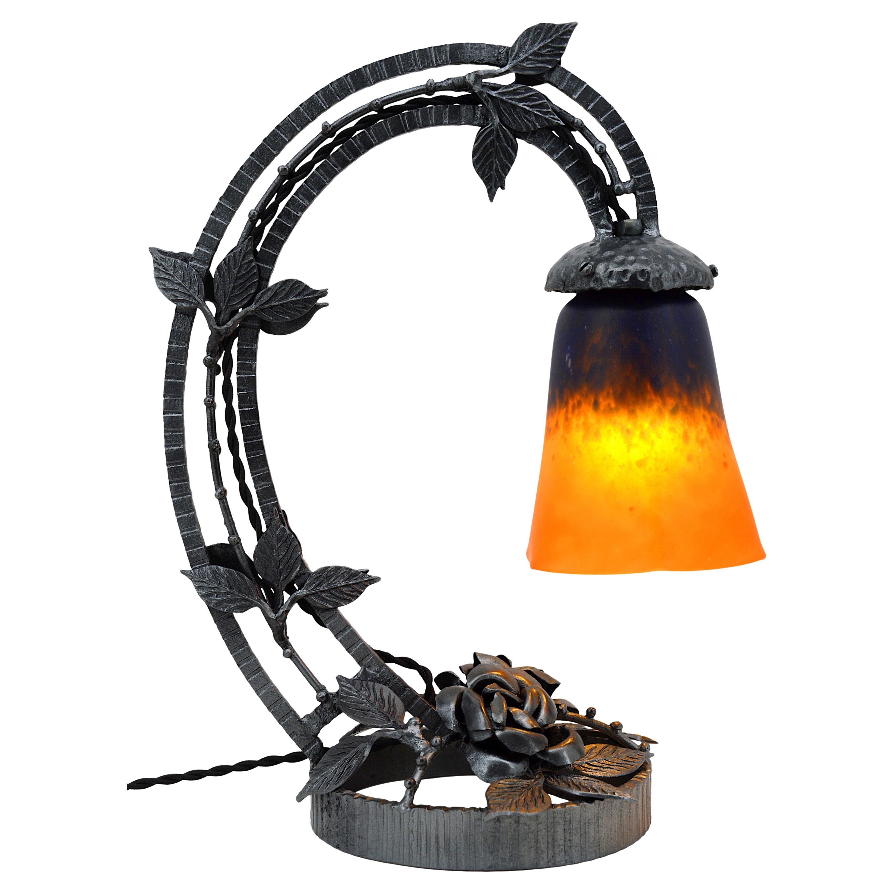 Charles Schneider, French Art Deco Lamp, 1920s For Sale