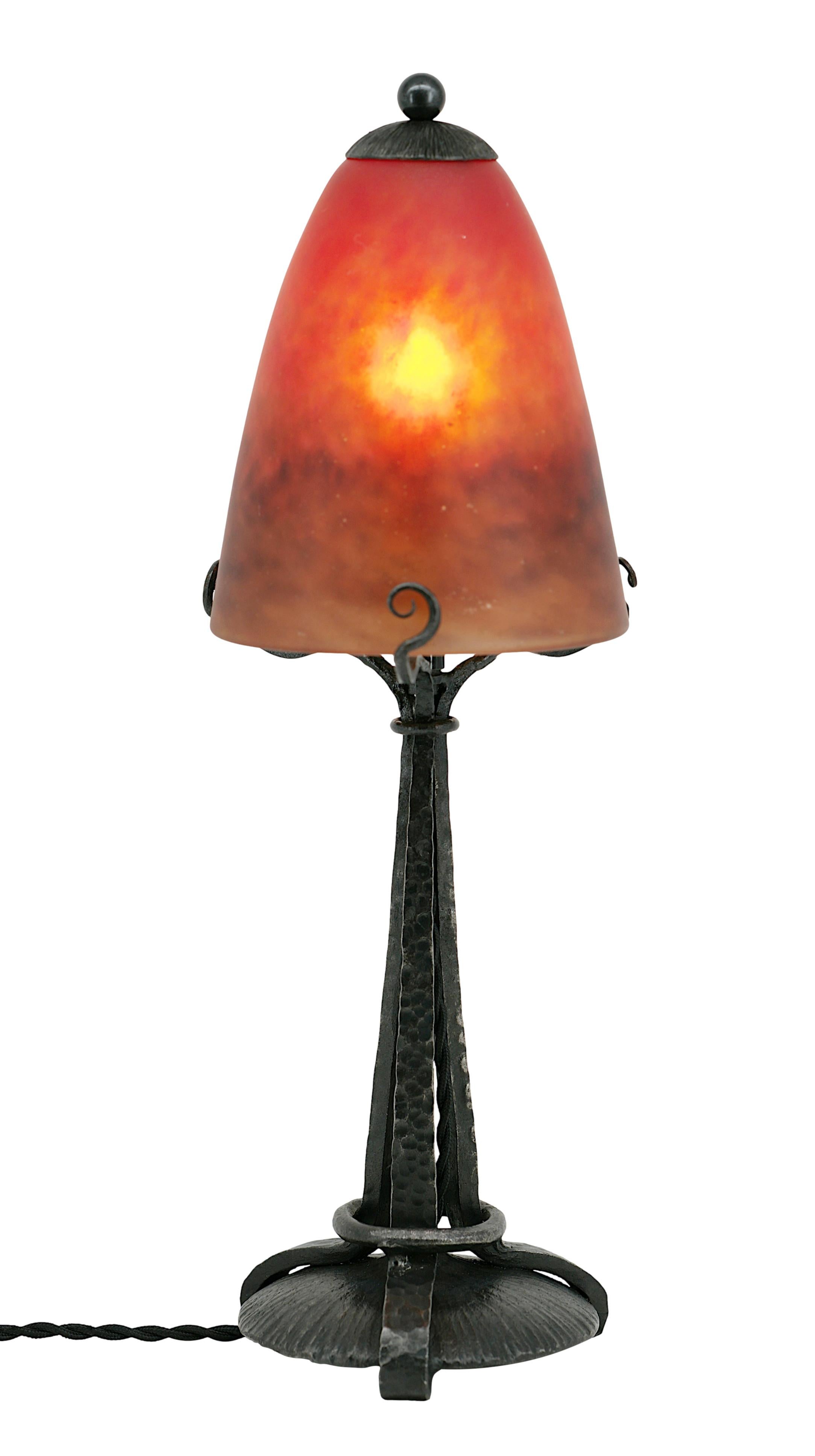 Charles Schneider French Art Deco Lamp, 1924-1928 For Sale 4
