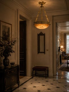Charles Schneider Französischer Pendelleuchter im Art Déco-Stil, 1920