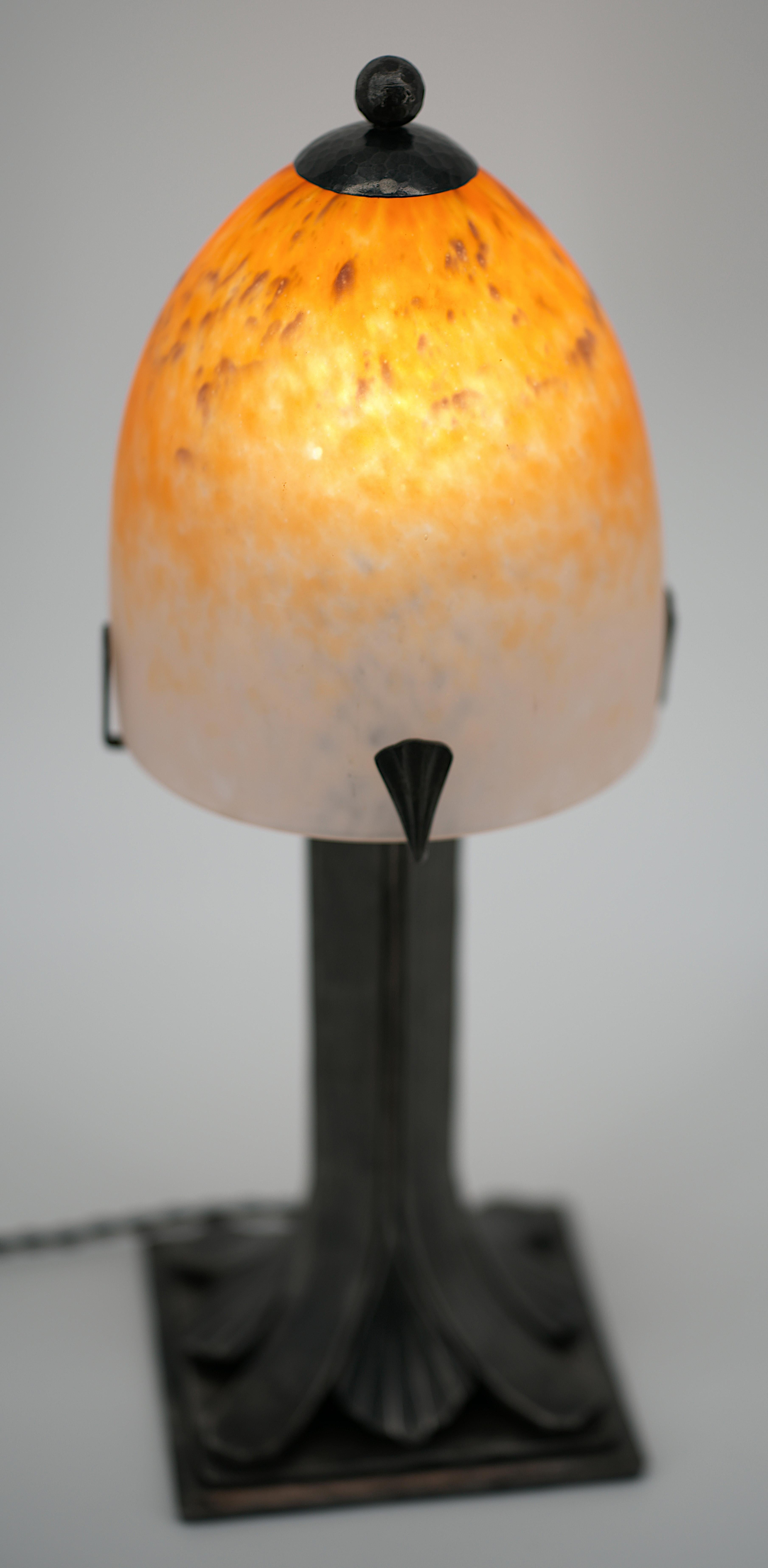 Lampe de bureau Art déco française Charles Schneider, 1924-1928 en vente 1