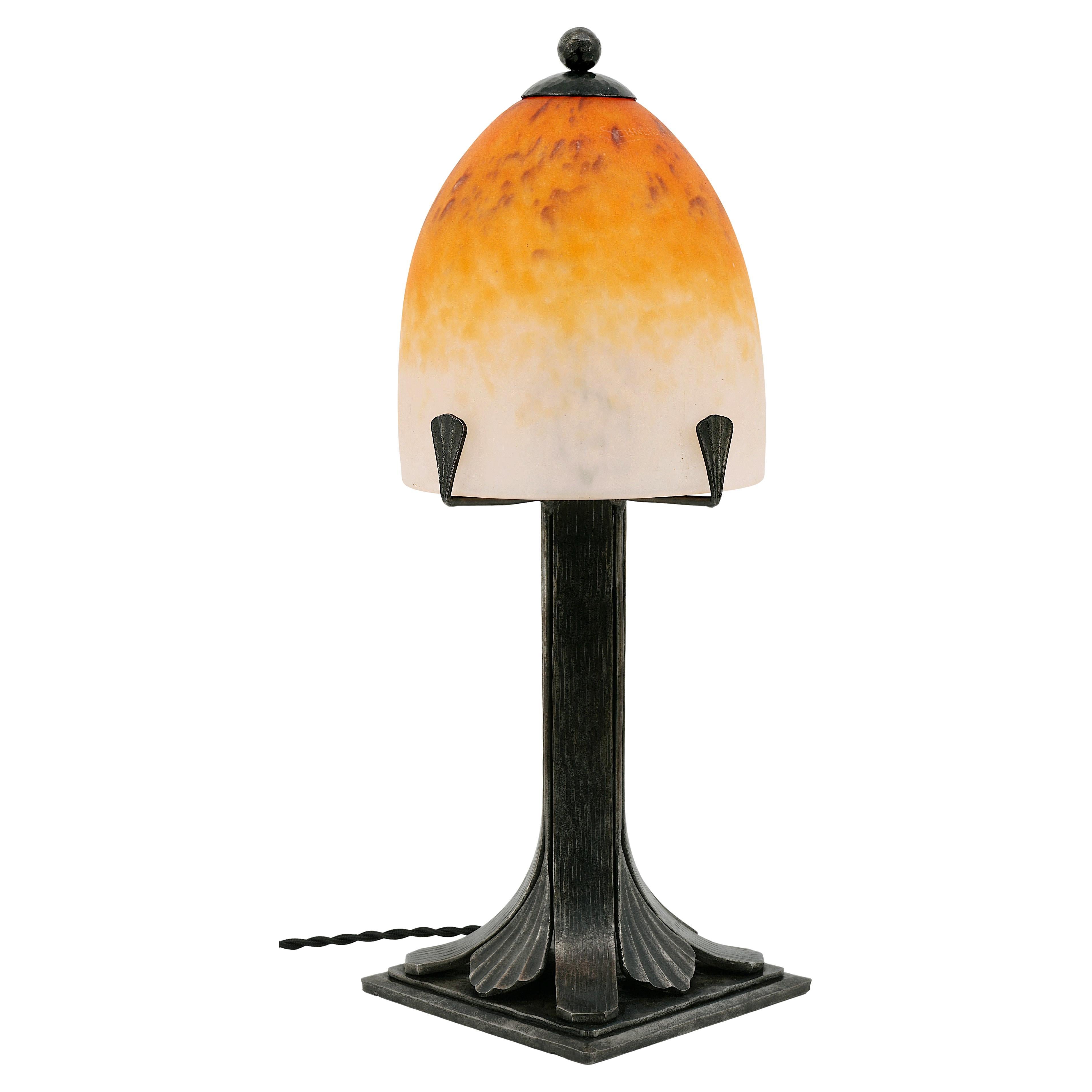 Charles Schneider French Art Deco Table Lamp, 1924-1928 For Sale