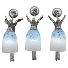 Used Charles Schneider French Art Deco Wall Sconce, 1928-1929