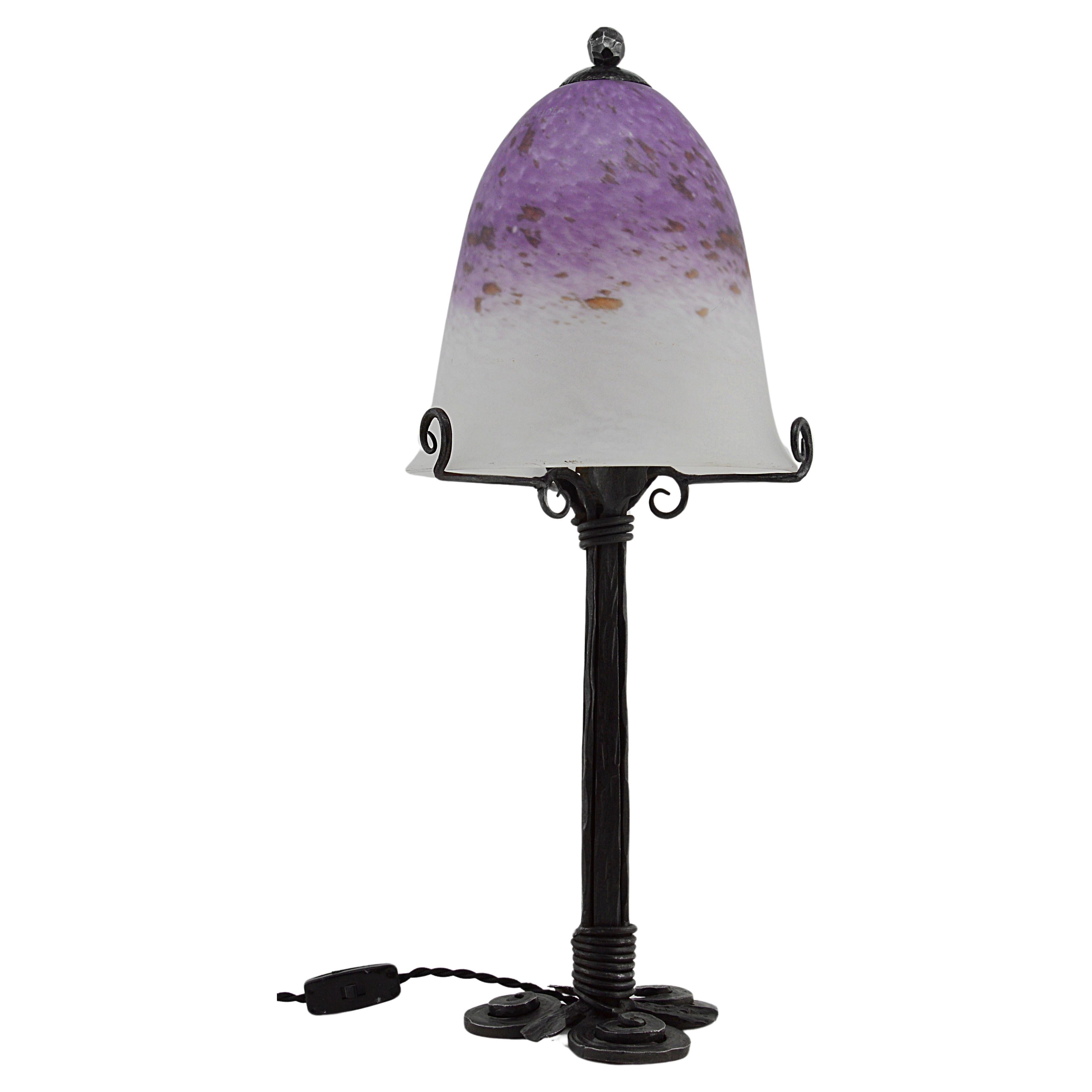 Charles Schneider Large French Art Deco Table Lamp, 1928-1929 For Sale