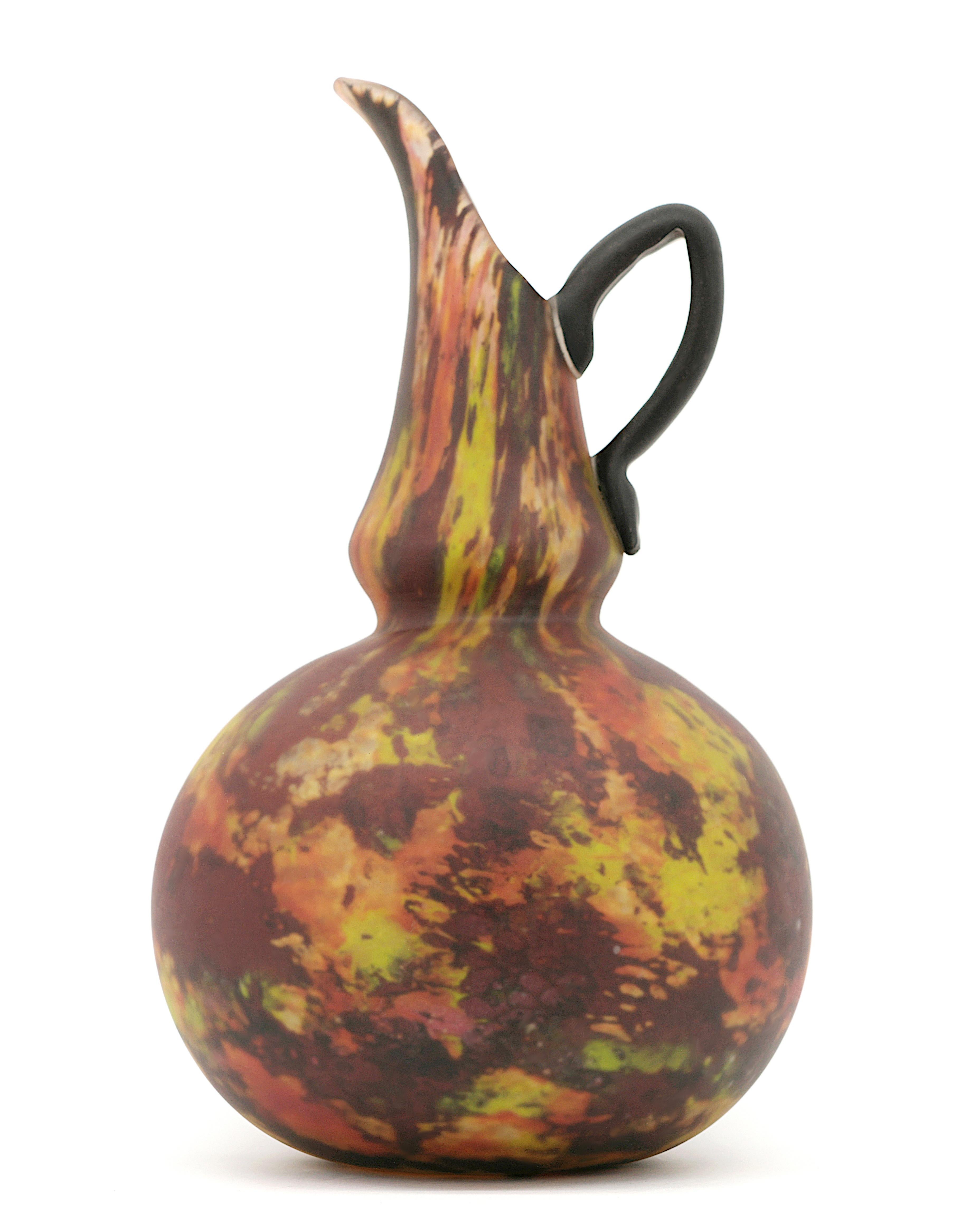 Art déco Grande aiguière de pichet Charles SCHNEIDER, 1920 en vente
