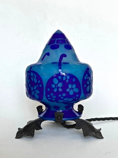 Charles Schneider / Le Verre Francais - Art Déco 'Azurettes' Lights