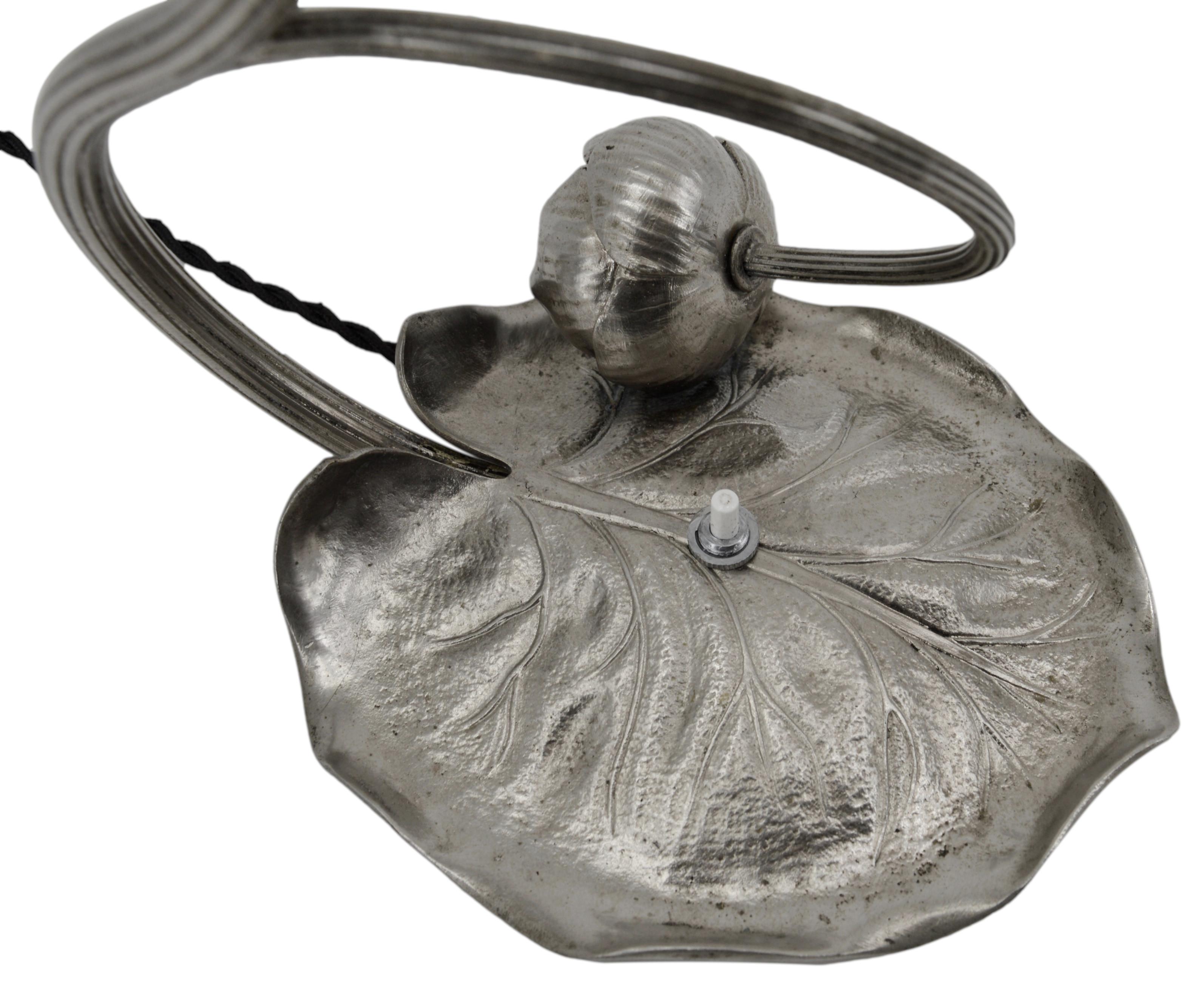 Charles Schneider Le Verre Français Lámpara de sobremesa Art Déco, 1919 Bronce en venta