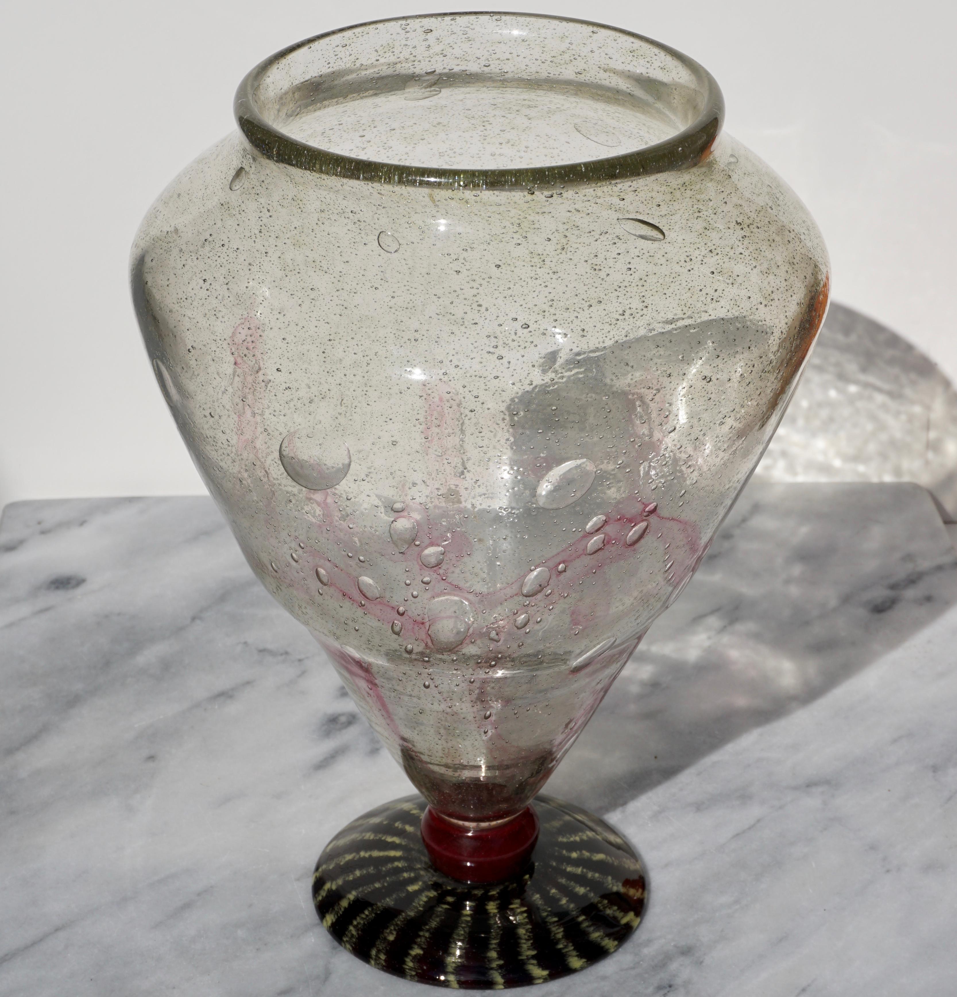 large footed vase