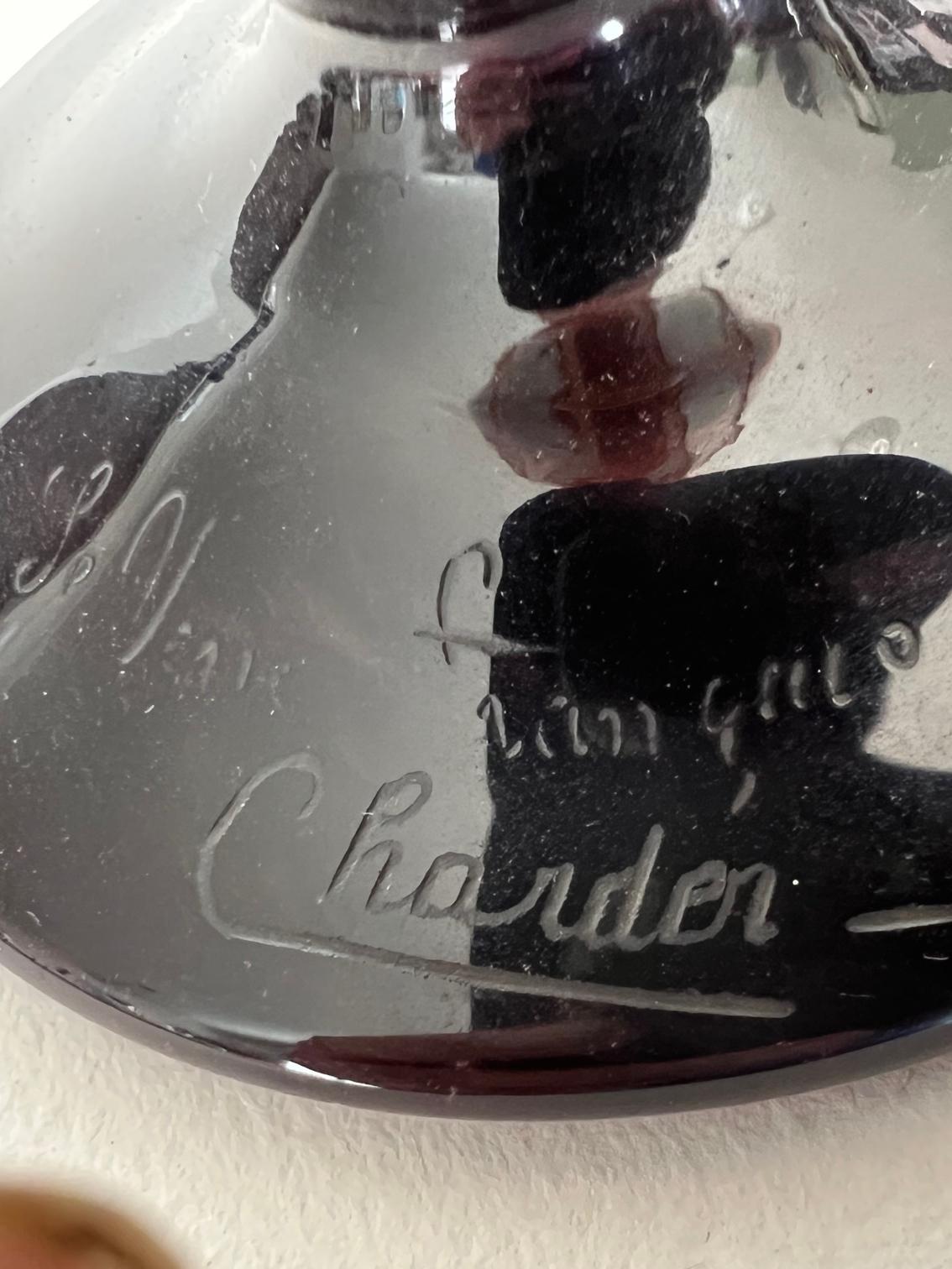 Charles Schneider / Le Verre Français - 'Fougères'  Art Déco Cameo Glass Vase For Sale 1