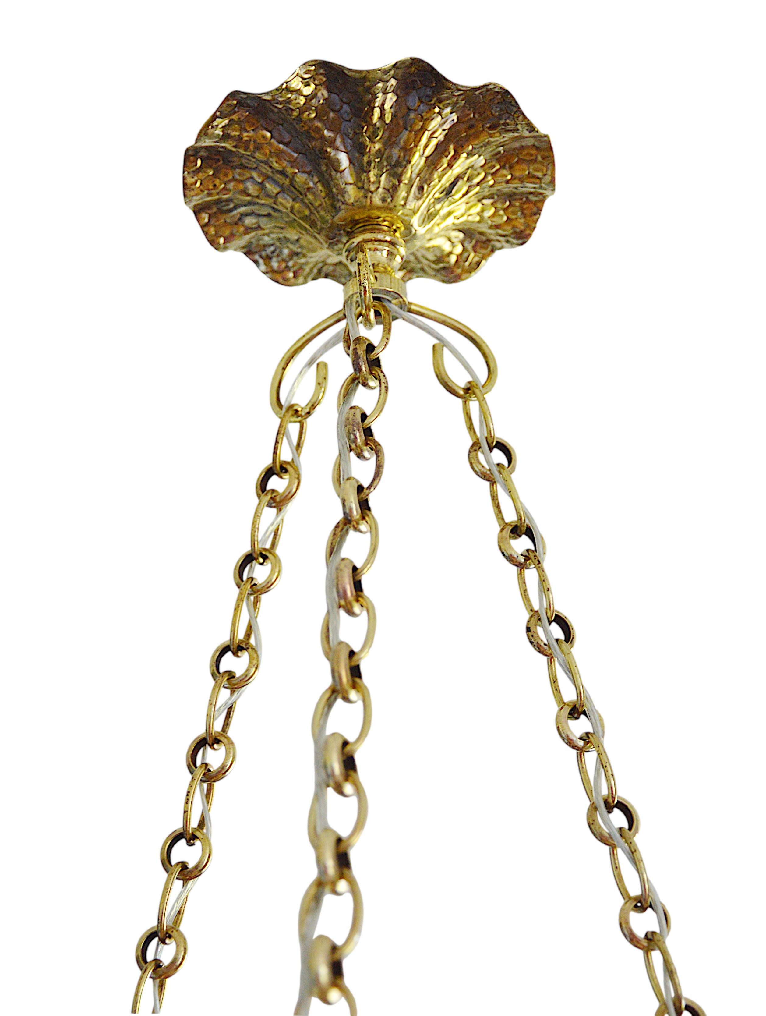 Charles Schneider Rare Art Deco Chandelier, 1920 For Sale 3