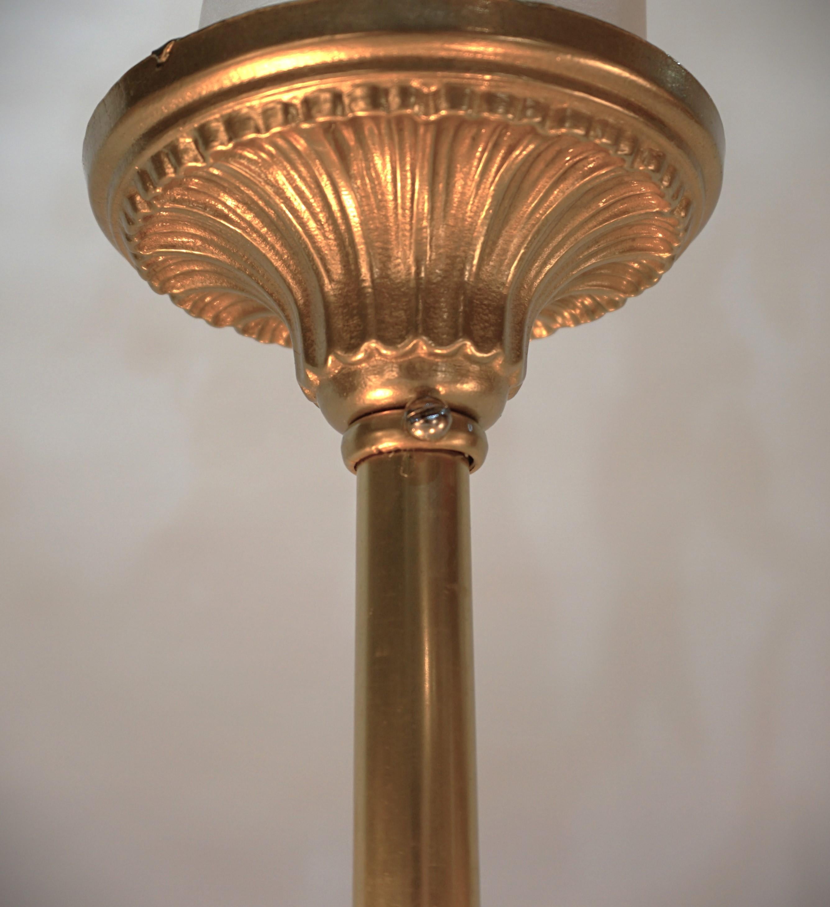 French Charles Schneider Semi Flush Mount Chandelier
