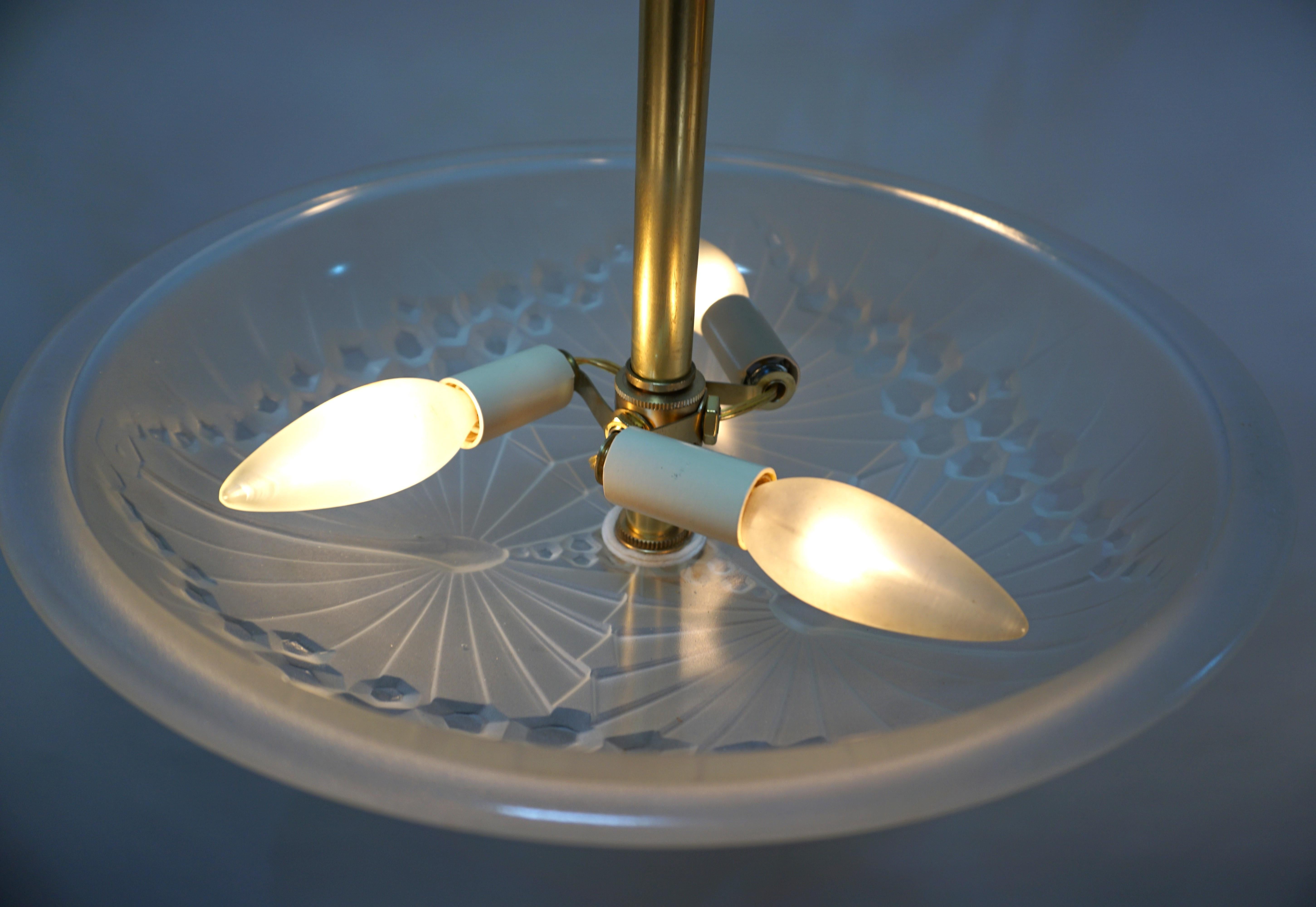 Charles Schneider Semi Flush Mount Chandelier In Good Condition In Fairfax, VA