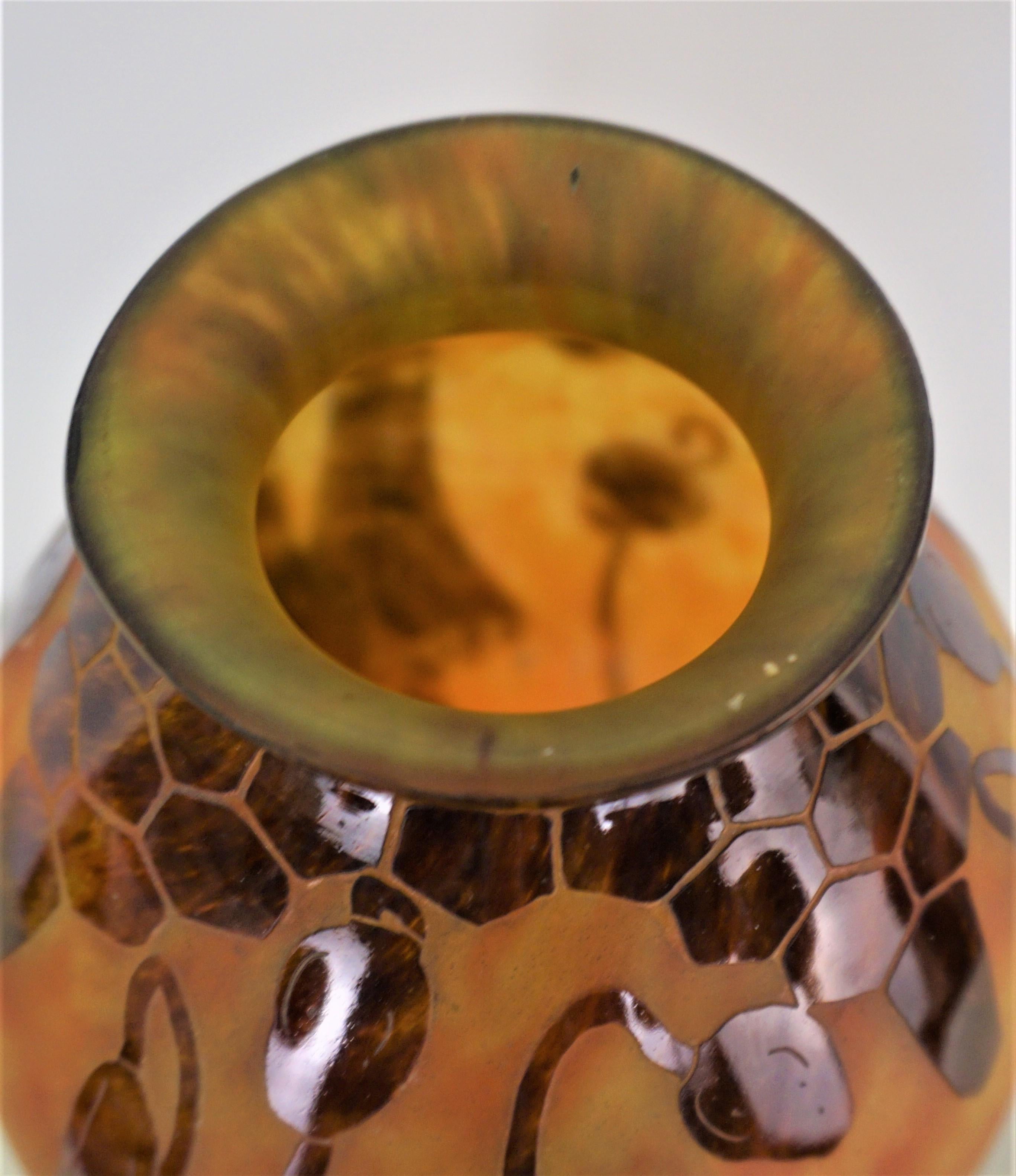 Charles Schneinder Art Glass Art Deco Vase 1