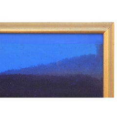 Peinture de paysage abstrait à fond coloré et à tonalités joyeuses