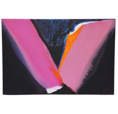 "Nochtouch" Pink Colorfield Abstract Painting
