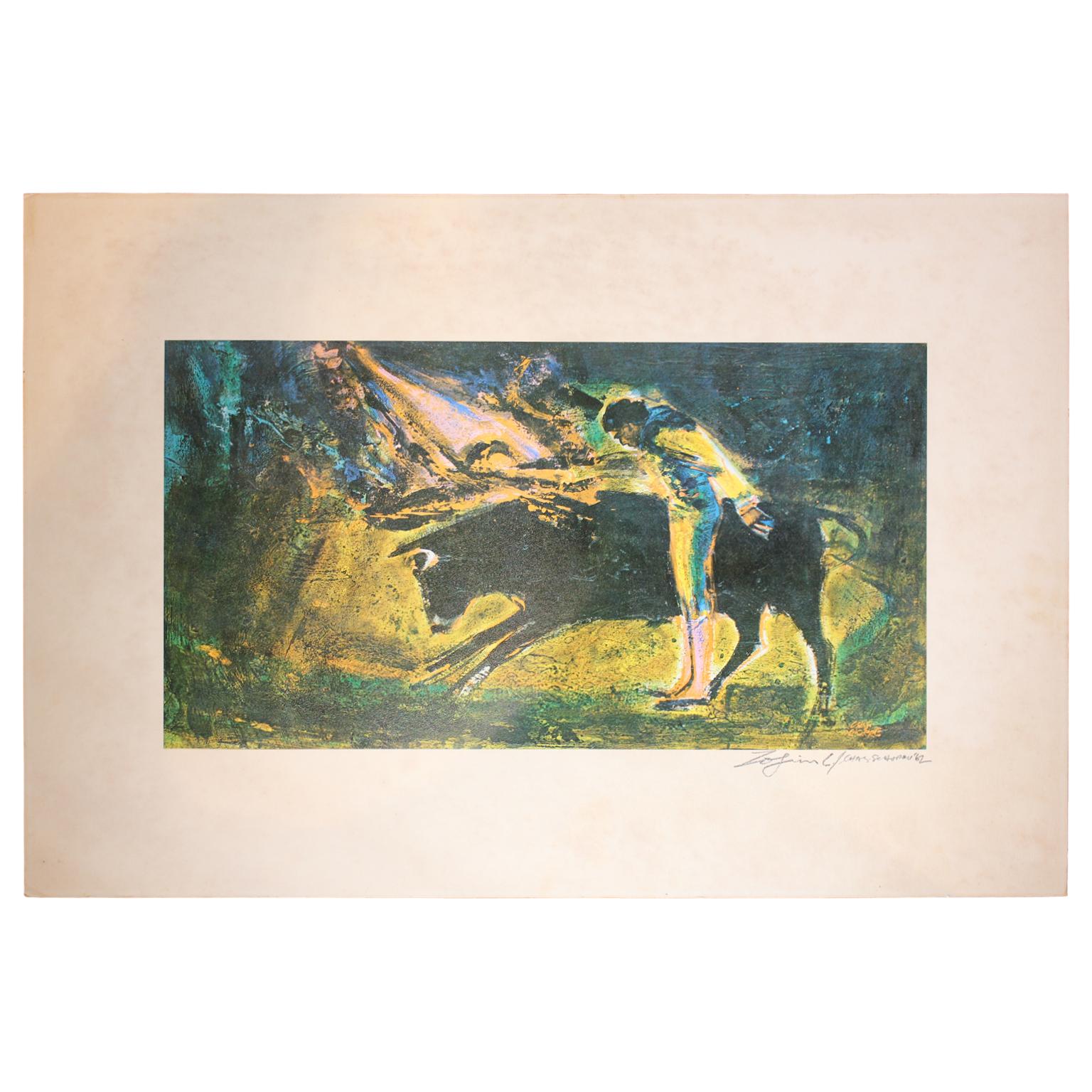 Charles Schorre Figurative Print - Matador Impressionist Print