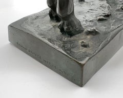 " THE LAST DROP "  Charles Schreyvogel (1861-1912) BRONZE SCULPTURE 1903 WESTERN