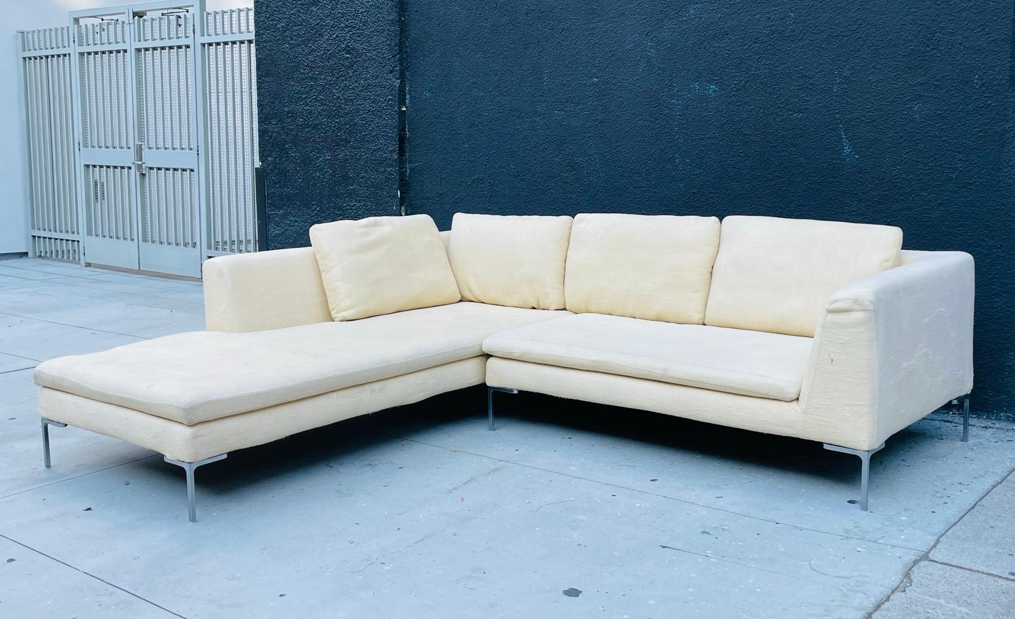 Modern Charles Sectional Sofa by Antonio Citterio for B&B Italia. For Sale
