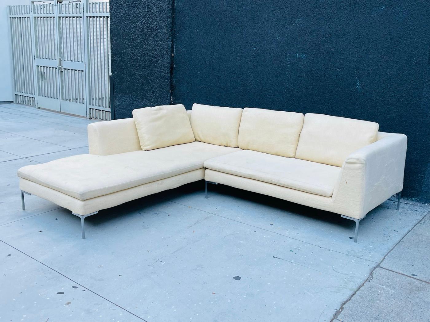 Contemporary Charles Sectional Sofa by Antonio Citterio for B&B Italia. For Sale